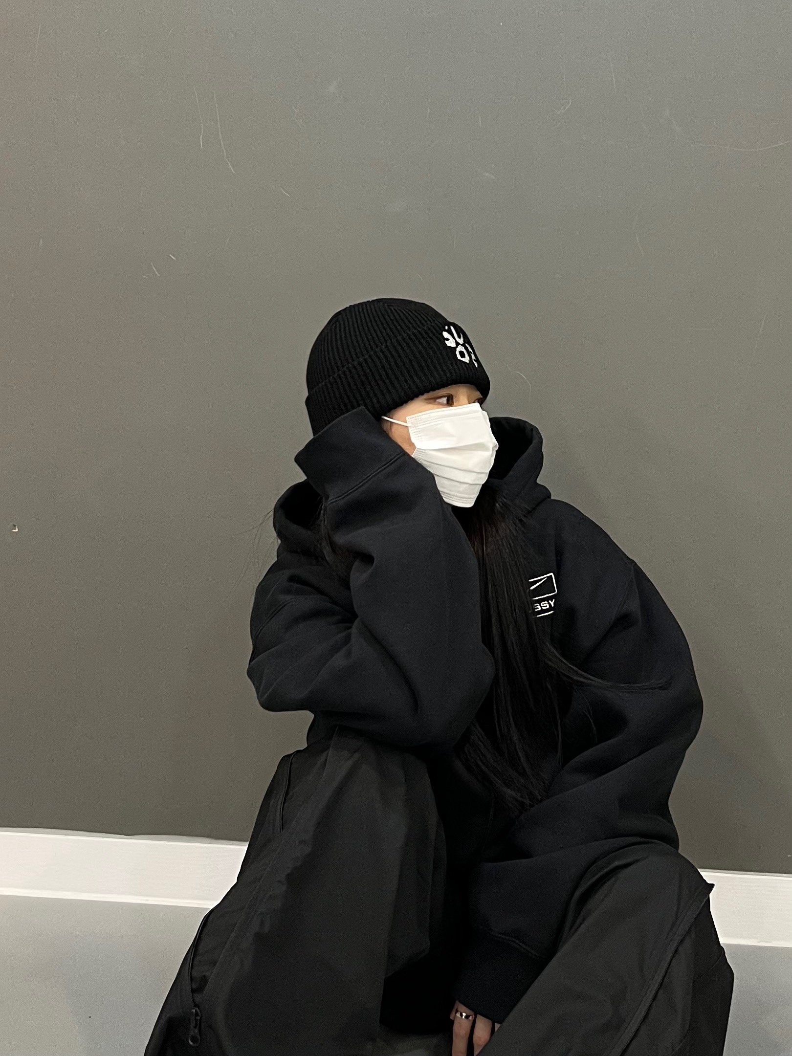 Nike x Stussy NRG RA Washed Pullover Hoodie Black (DN4028-010) 착용 스타일 - 2
