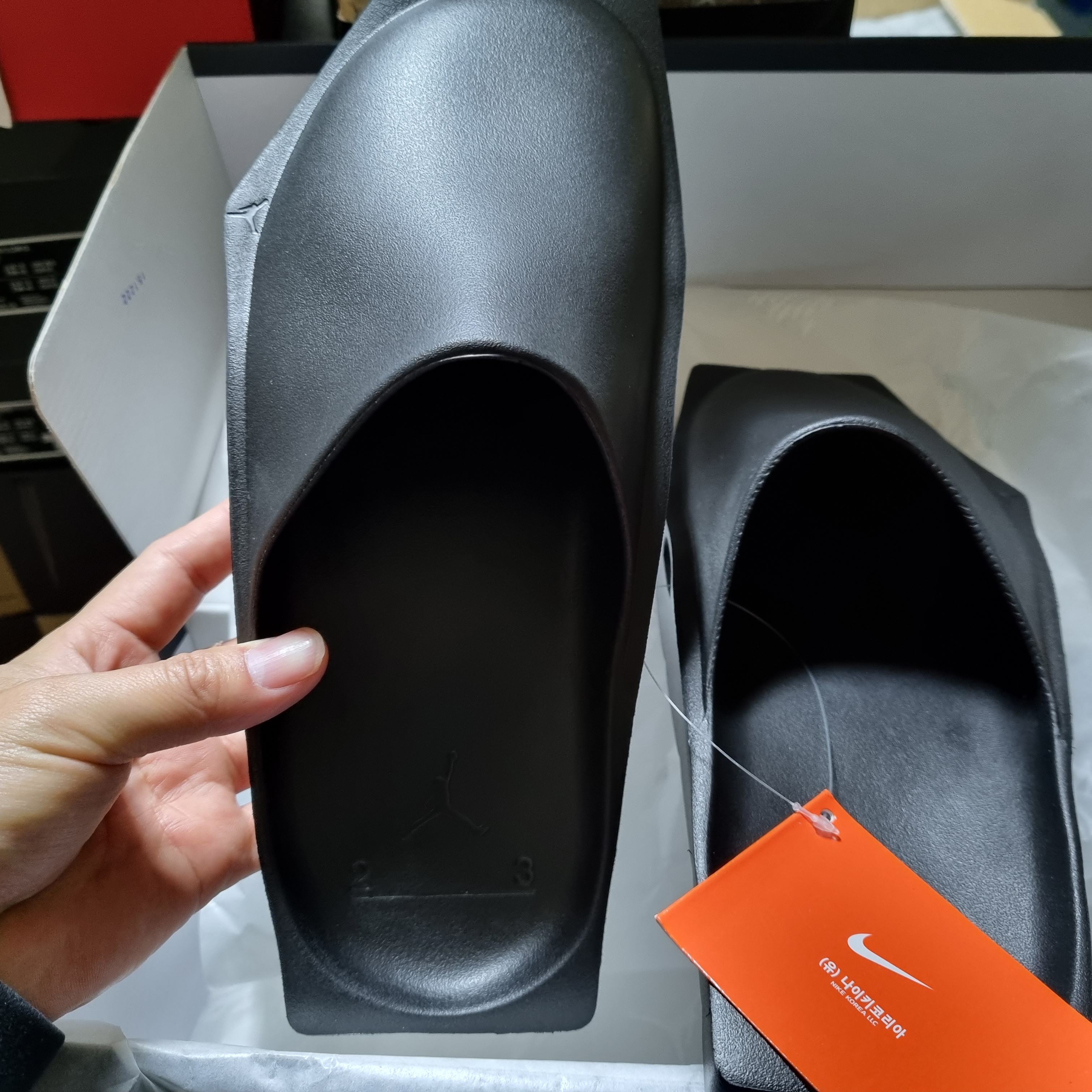 (W) Jordan Hex Mule SP Black 착용 스타일 - 2