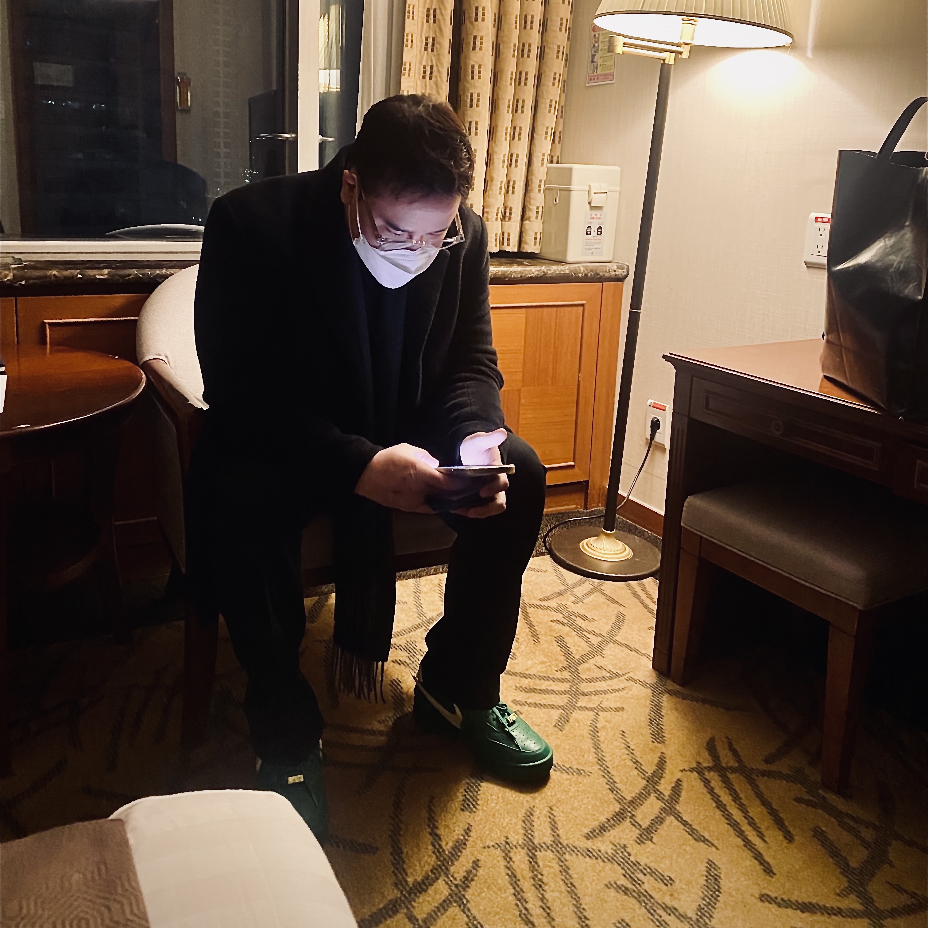 Nike x Ambush Air Force 1 Low SP Pine Green and Citron 착용 스타일 - 2