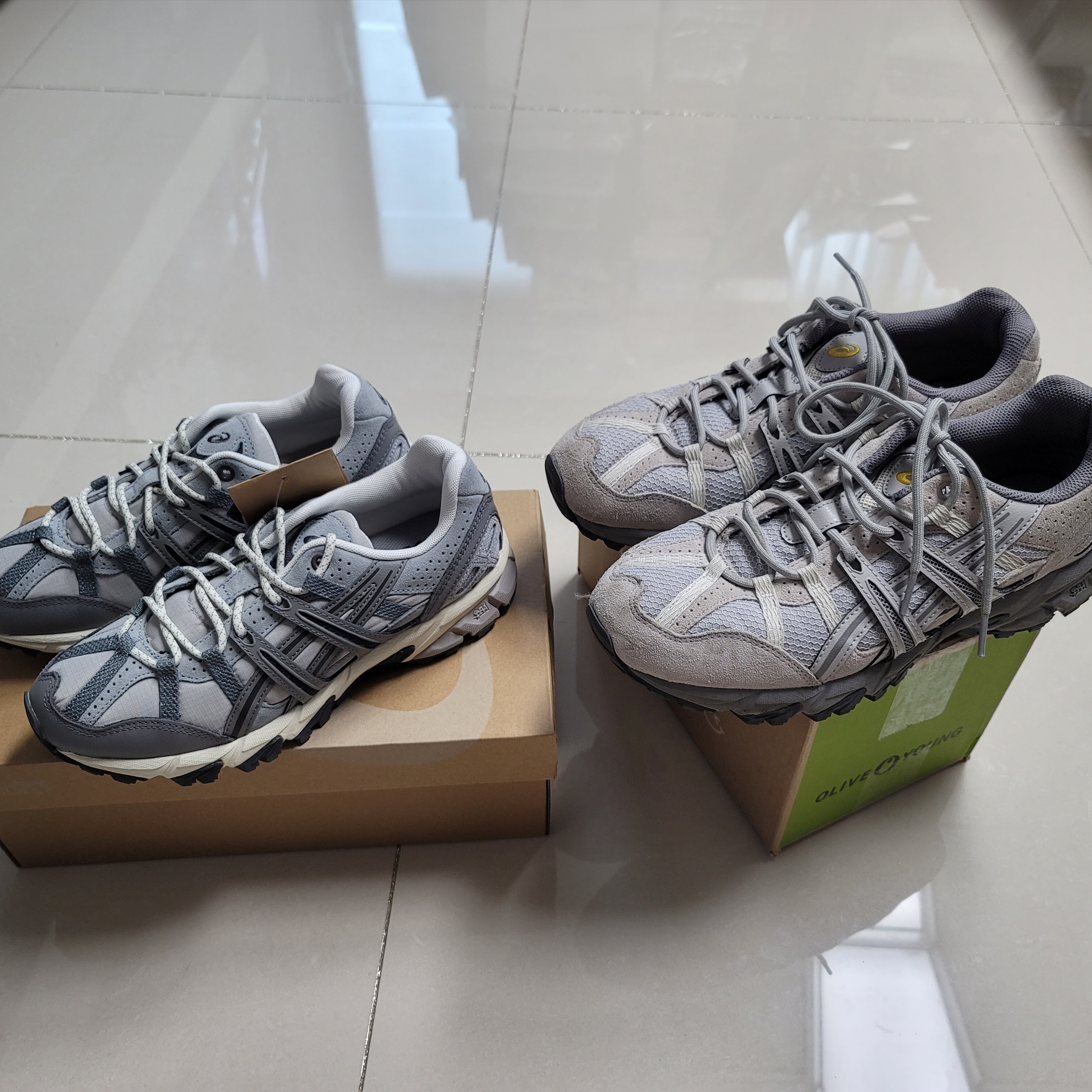 Asics Gel-Sonoma 15-50 Oyster Grey Clay Grey, Asics Gel-Sonoma 15-50 Oyster Grey 착용 스타일 - 4
