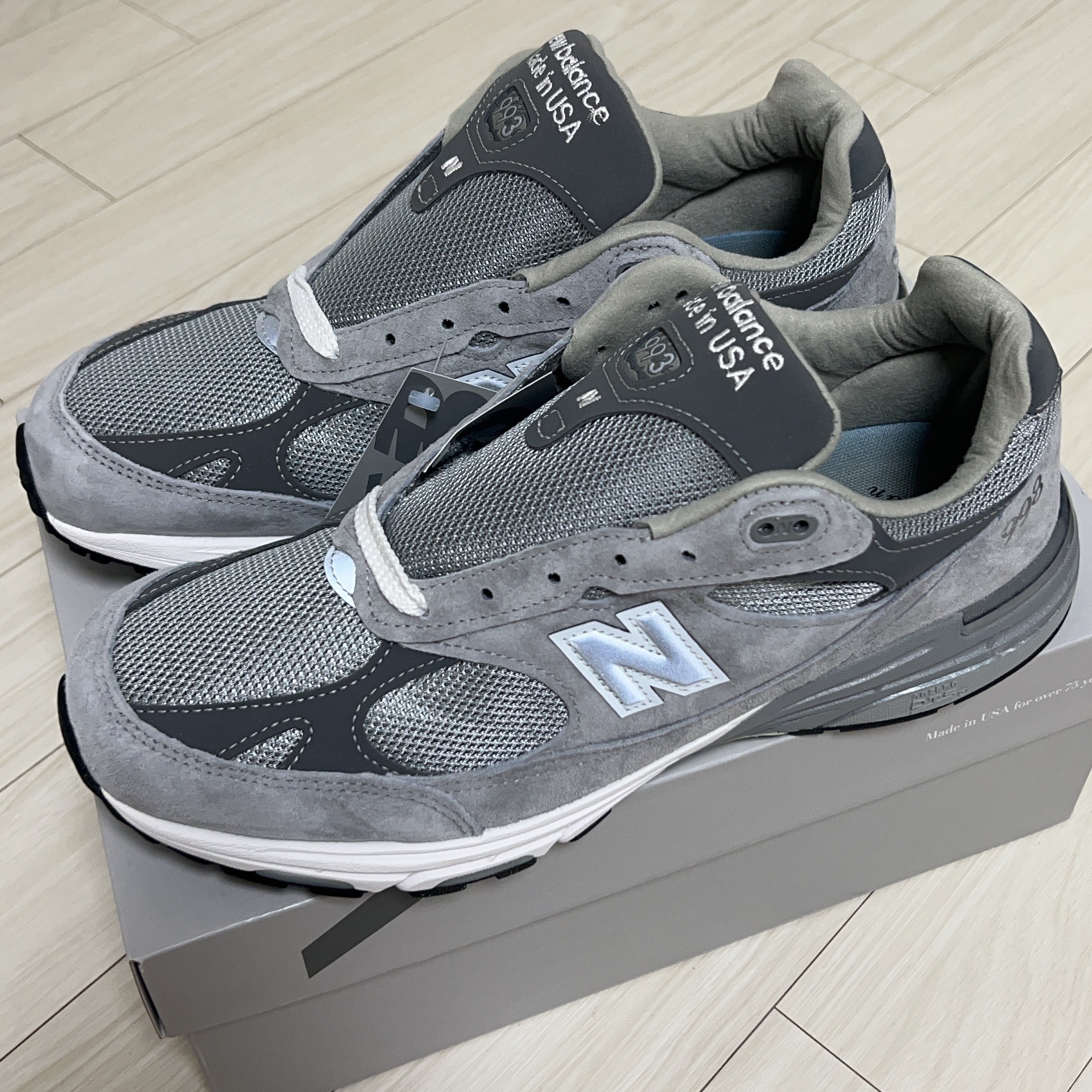 New Balance 993 Made in USA Grey - D Standard 착용 스타일