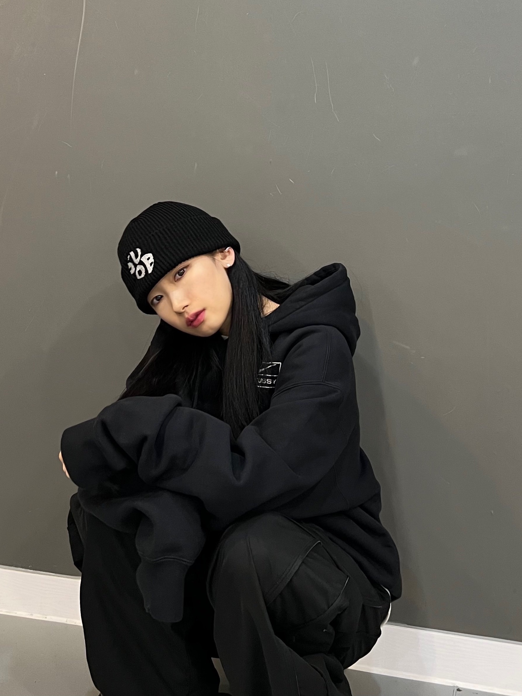 Nike x Stussy NRG RA Washed Pullover Hoodie Black (DN4028-010) 착용 스타일 - 1