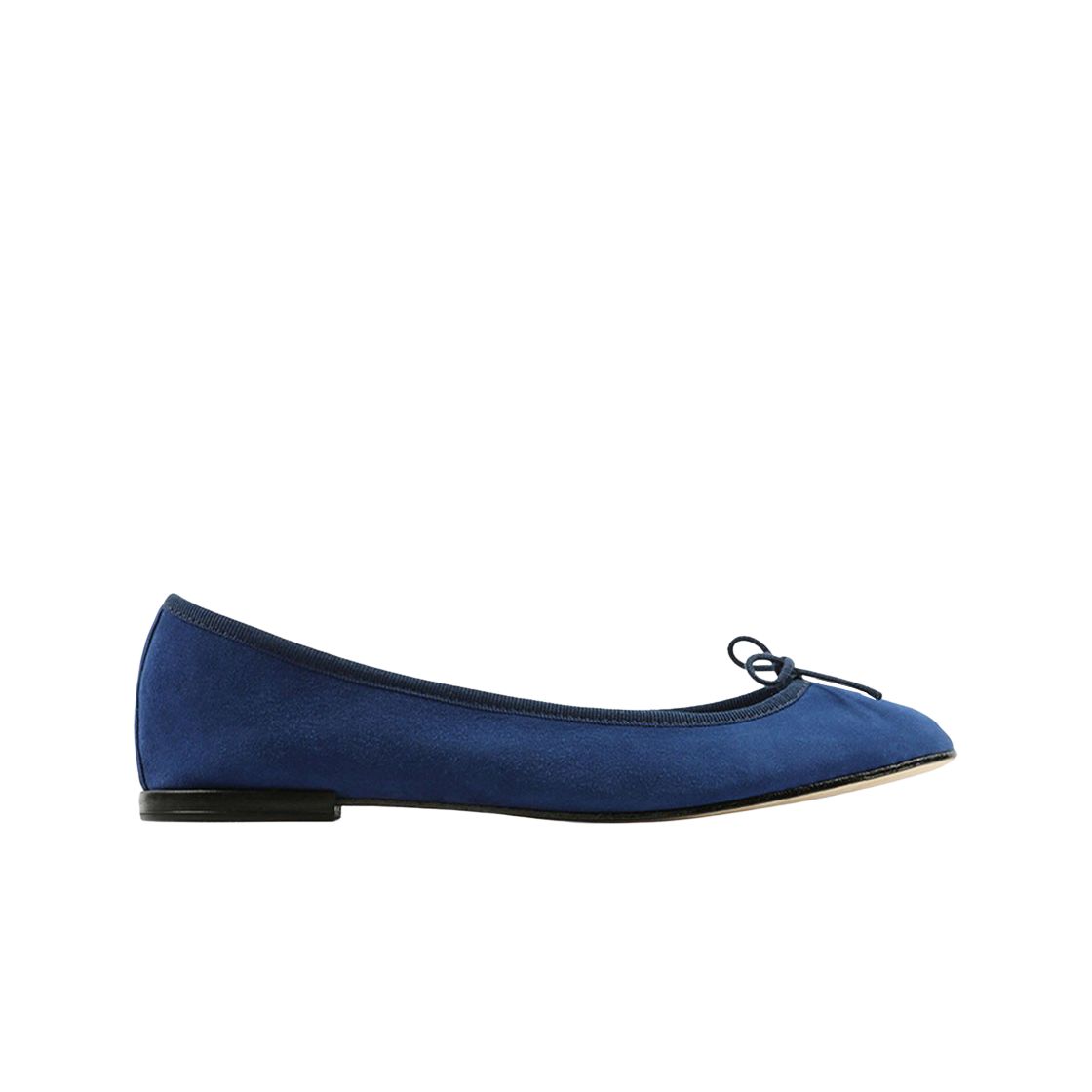 (W) 레페토 산드리옹 고트스킨 스웨이드 레더 발레리나 네이비 블루((W) Repetto Cendrillon Goatskin Suede Leather Ballerinas Navy Blue) - 1