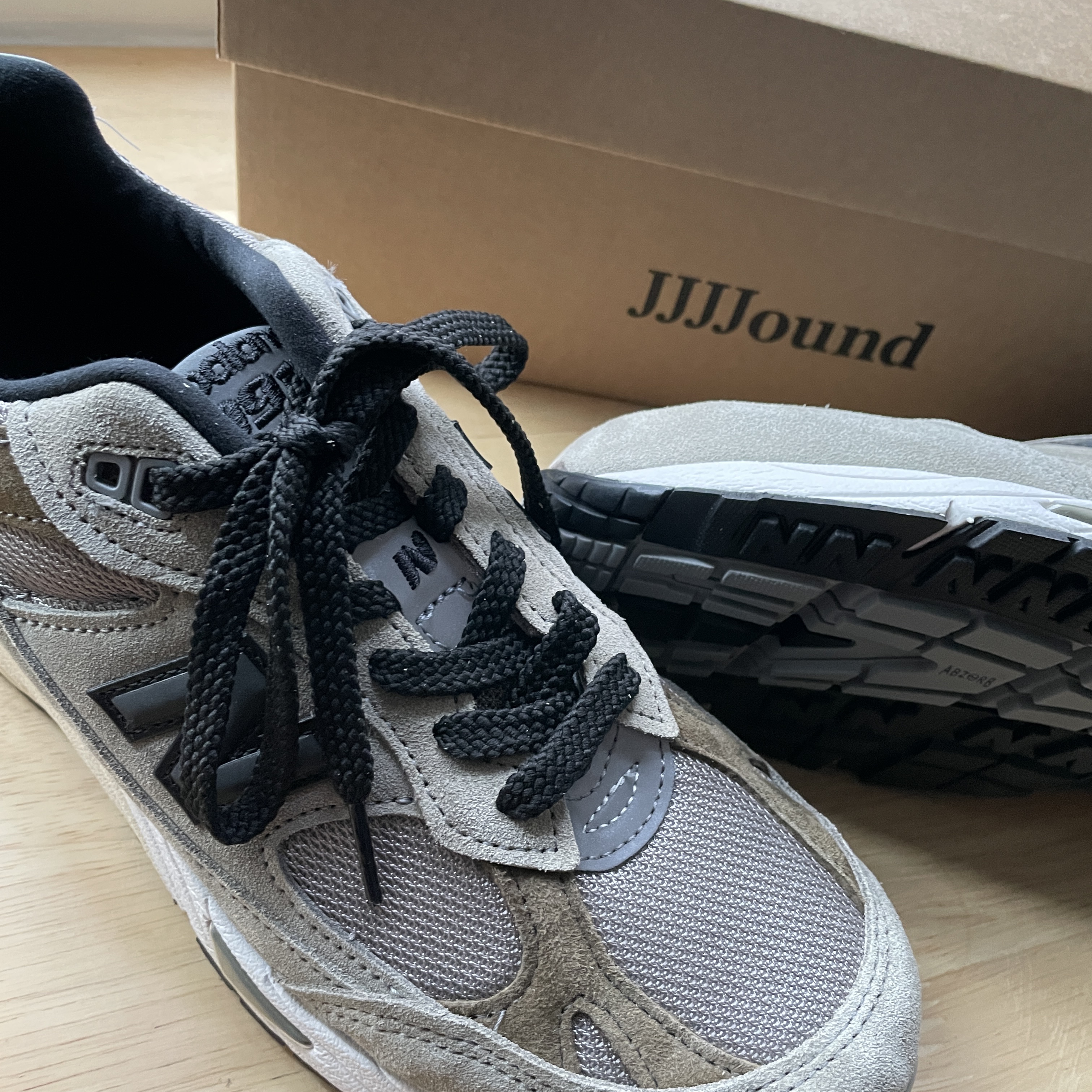 New Balance x JJJJound 991 Made in UK Grey 착용 스타일 - 2
