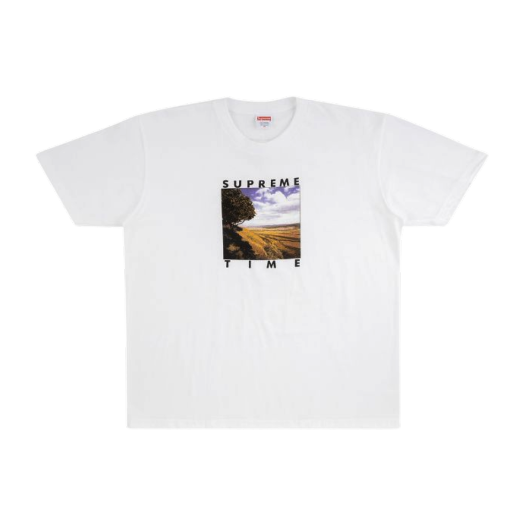 슈프림 타임 티셔츠 화이트 - 20SS