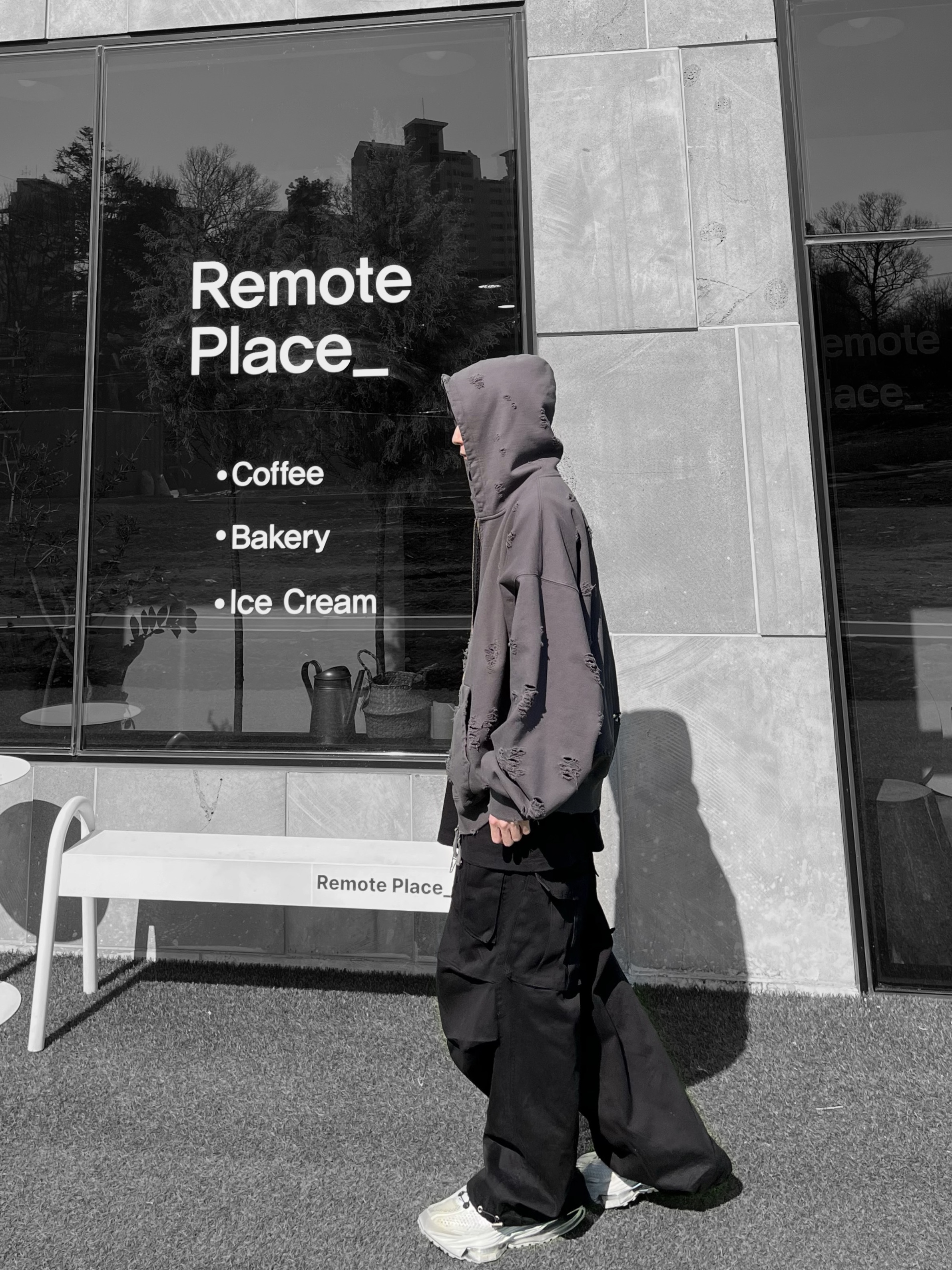 Undermycar Otter Oversized Damage-Washed Hood Zip-Up Hunter Green - 23SS, Nike x Matthew M Williams Zoom 004 Stone 착용 스타일 - 1