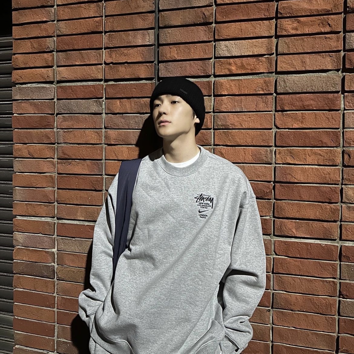 Nike x Stussy NRG ZR Fleece Crewneck Heather Grey - US/EU 착용 스타일 - 1