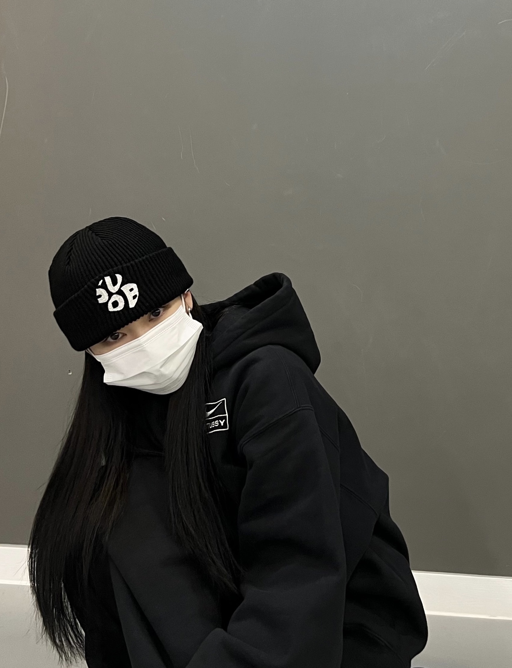 Nike x Stussy NRG RA Washed Pullover Hoodie Black (DN4028-010) 착용 스타일 - 3