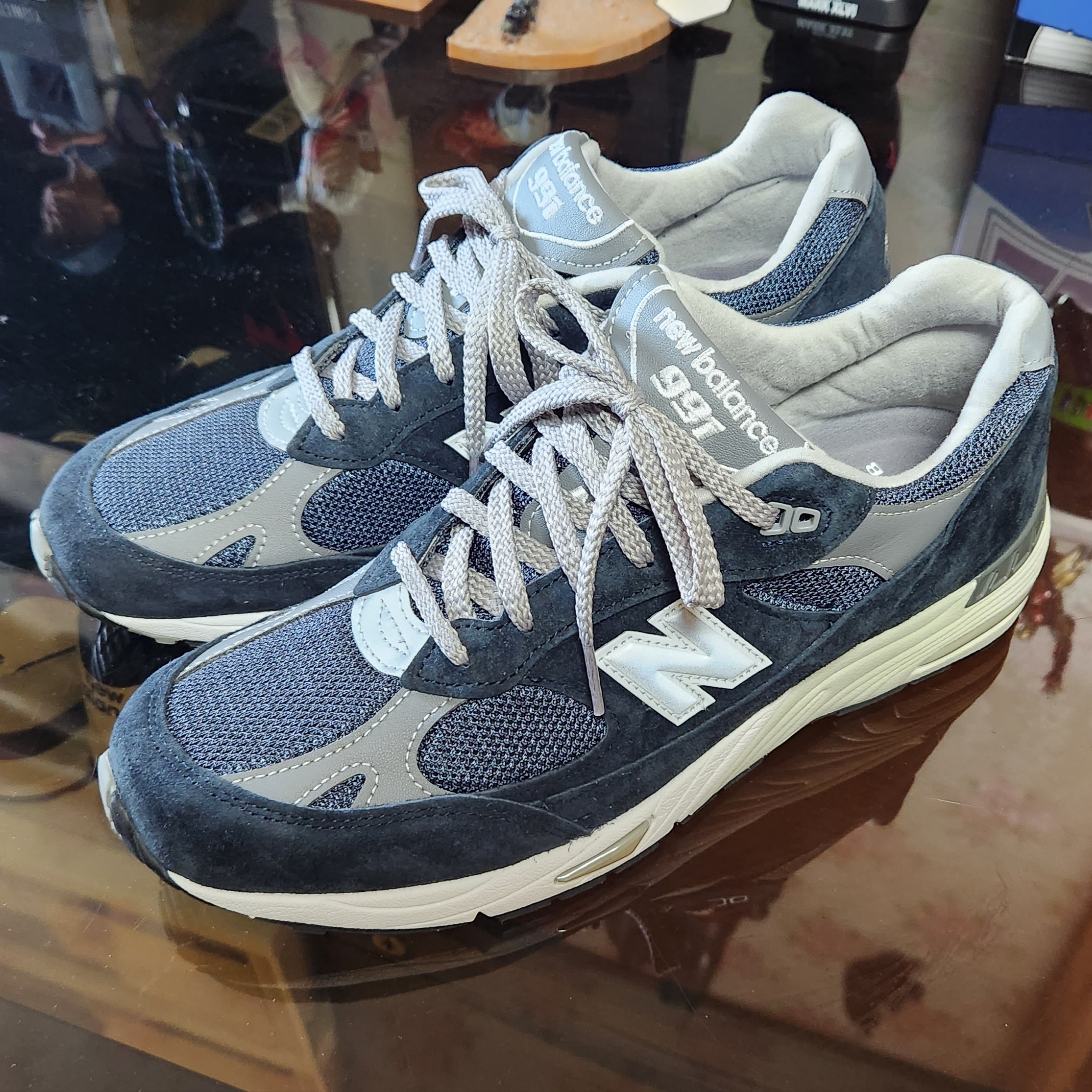 New Balance 991 Made in UK Navy 착용 스타일 - 1