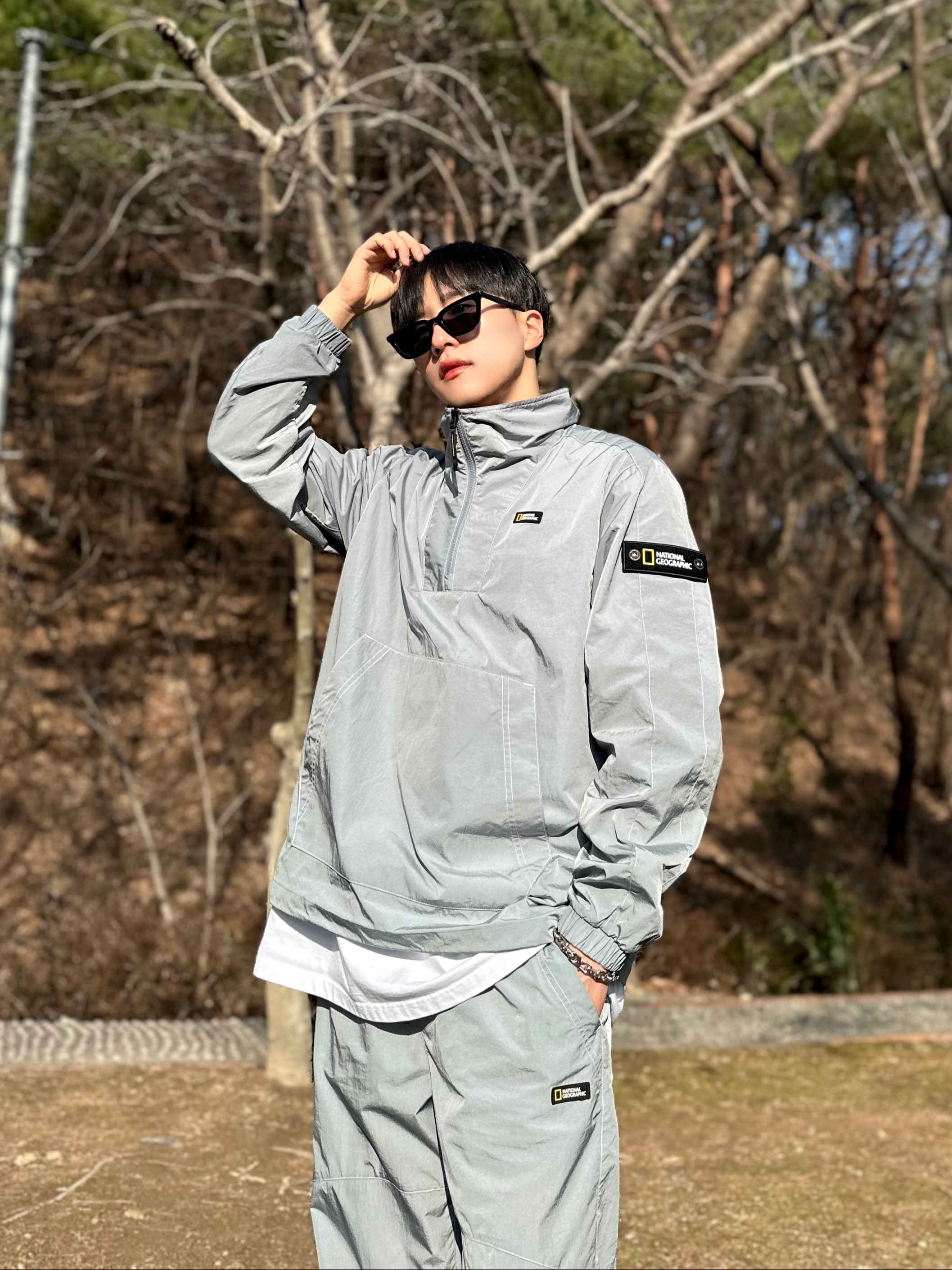 Jordan 1 Low Golf Wolf Grey 착용 스타일 - 3