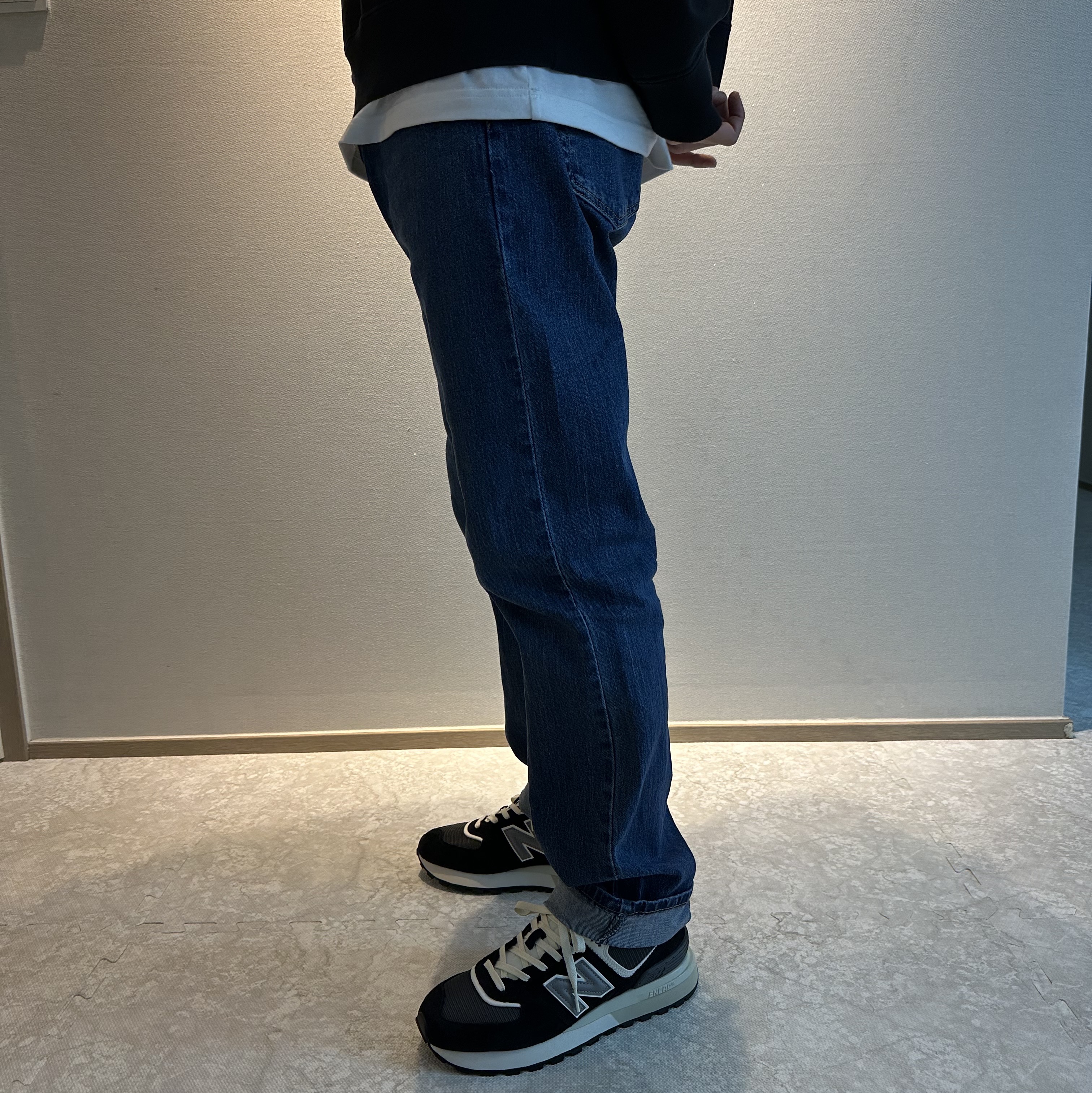 New Balance 574 Legacy Black 착용 스타일 - 2