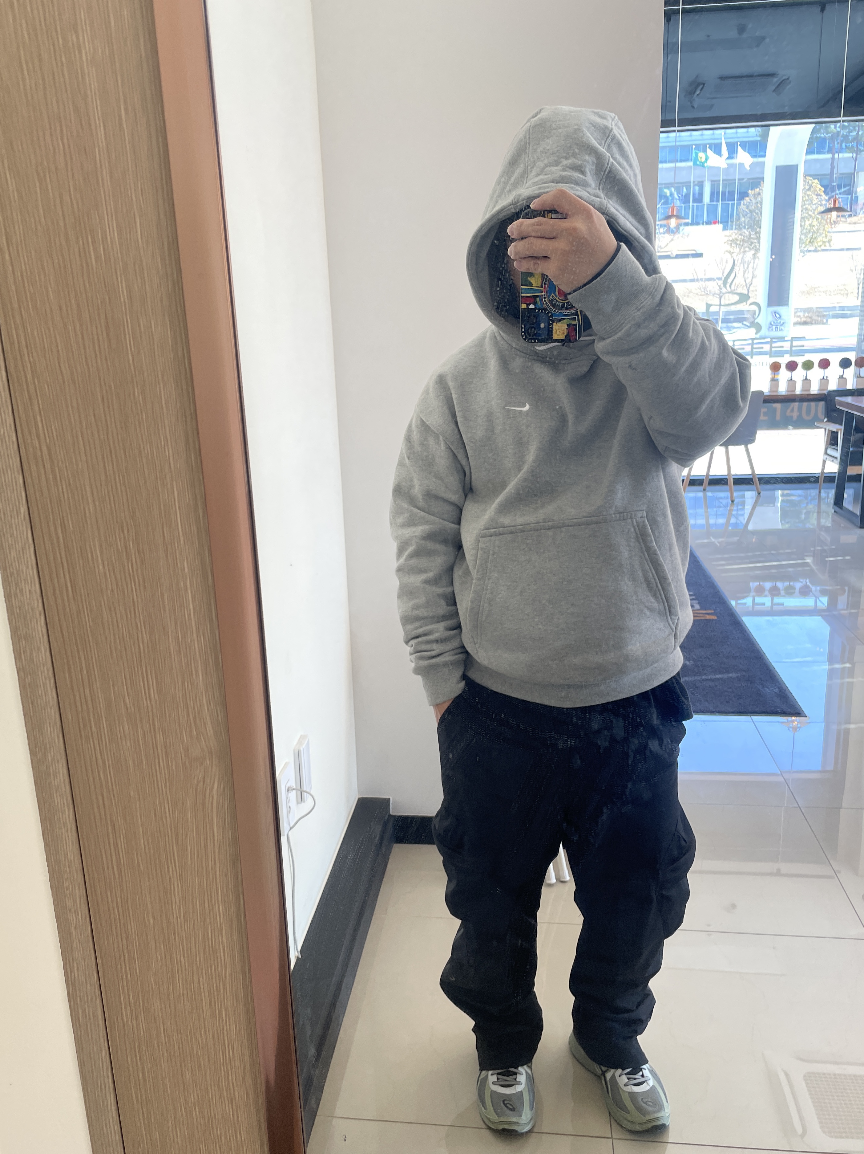 Asics Jog 100 S Sheet Rock - 2E Wide, Nike NRG Solo Swoosh Fleece Hoodie Dark Grey Heather - Asia 착용 스타일