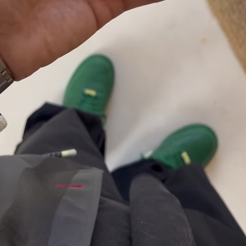 Nike x Ambush Air Force 1 Low SP Pine Green and Citron 착용 스타일