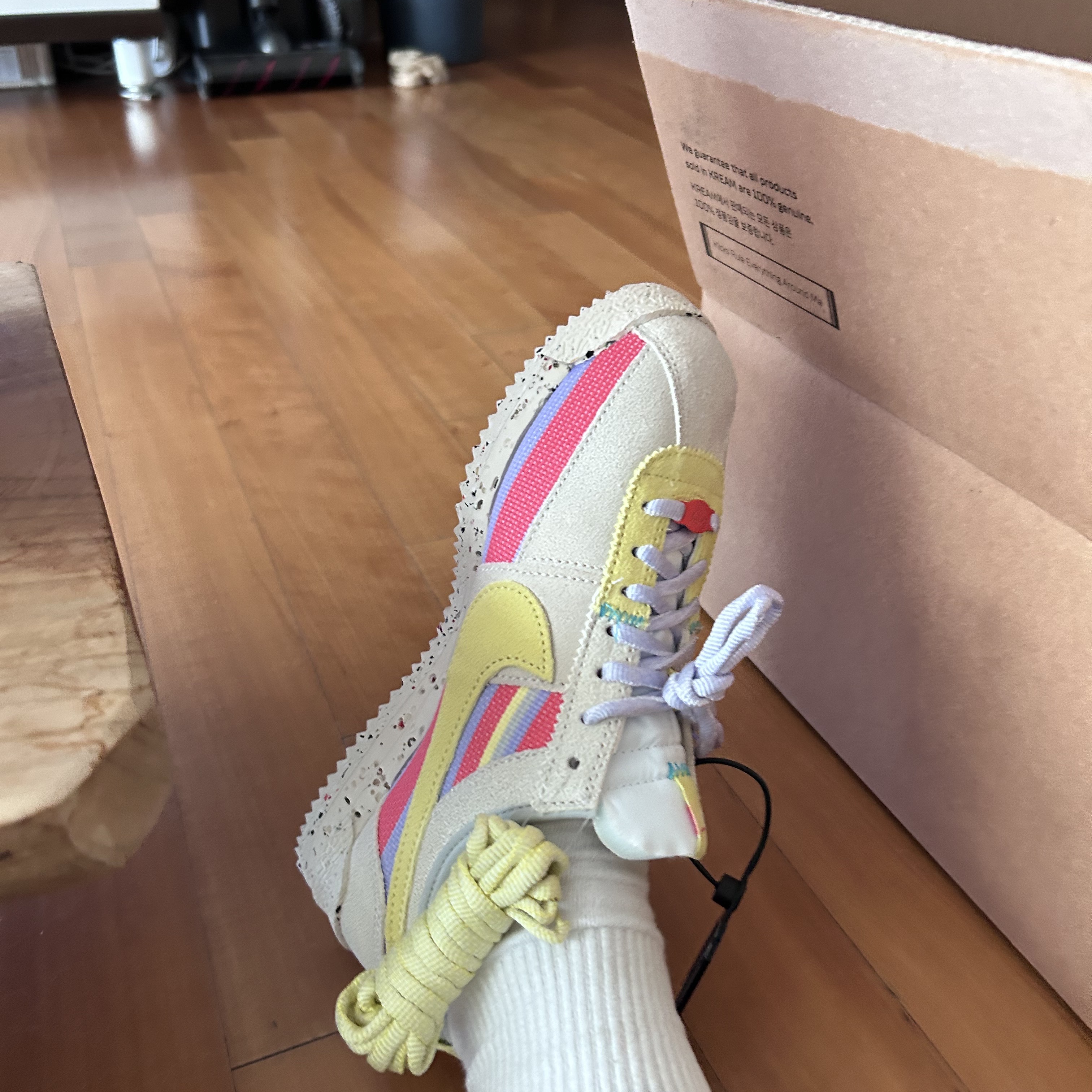 Nike x Union Cortez SP Lemon Frost 착용 스타일 - 1
