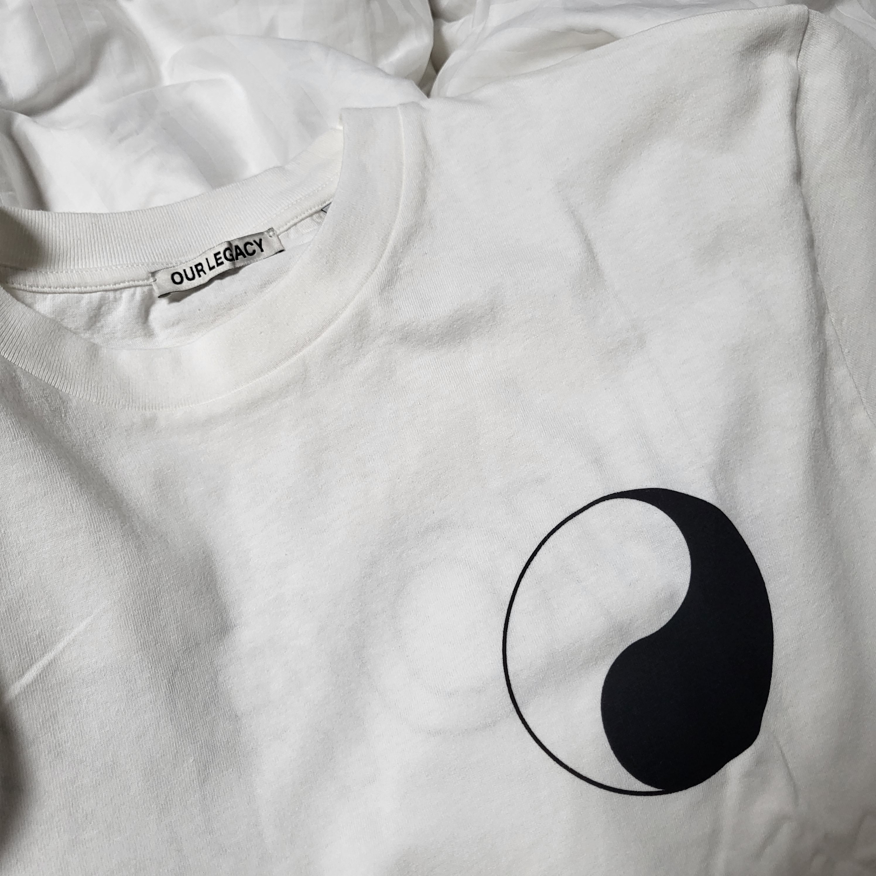 Our Legacy Work Shop Box T-Shirt White, Our Legacy Work Shop Hood Yin Yang Reflective Black 착용 스타일