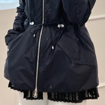 (W) Moncler Baaba Parka Jacket Black - 22SS 착용 스타일 - 2