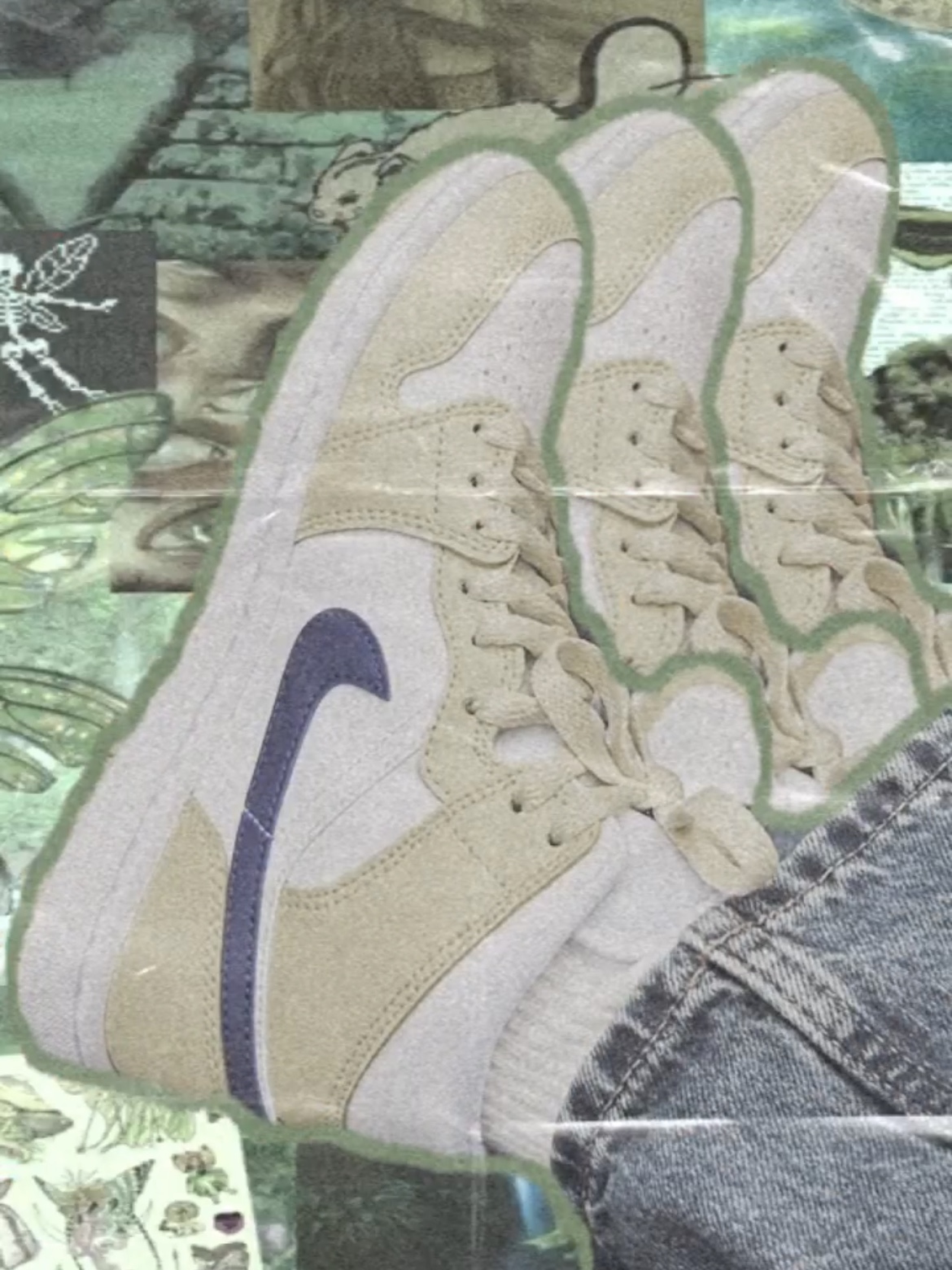 (W) Jordan 1 Mid Lemon Wash Lapis 착용 스타일