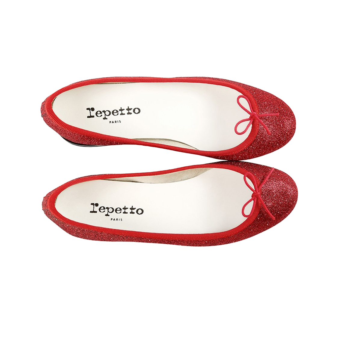 (W) 레페토 산드리옹 글리터 카프스킨 레더 발레리나 레드((W) Repetto Cendrillon Glitter Calfskin Leather Ballerinas Red) - 2