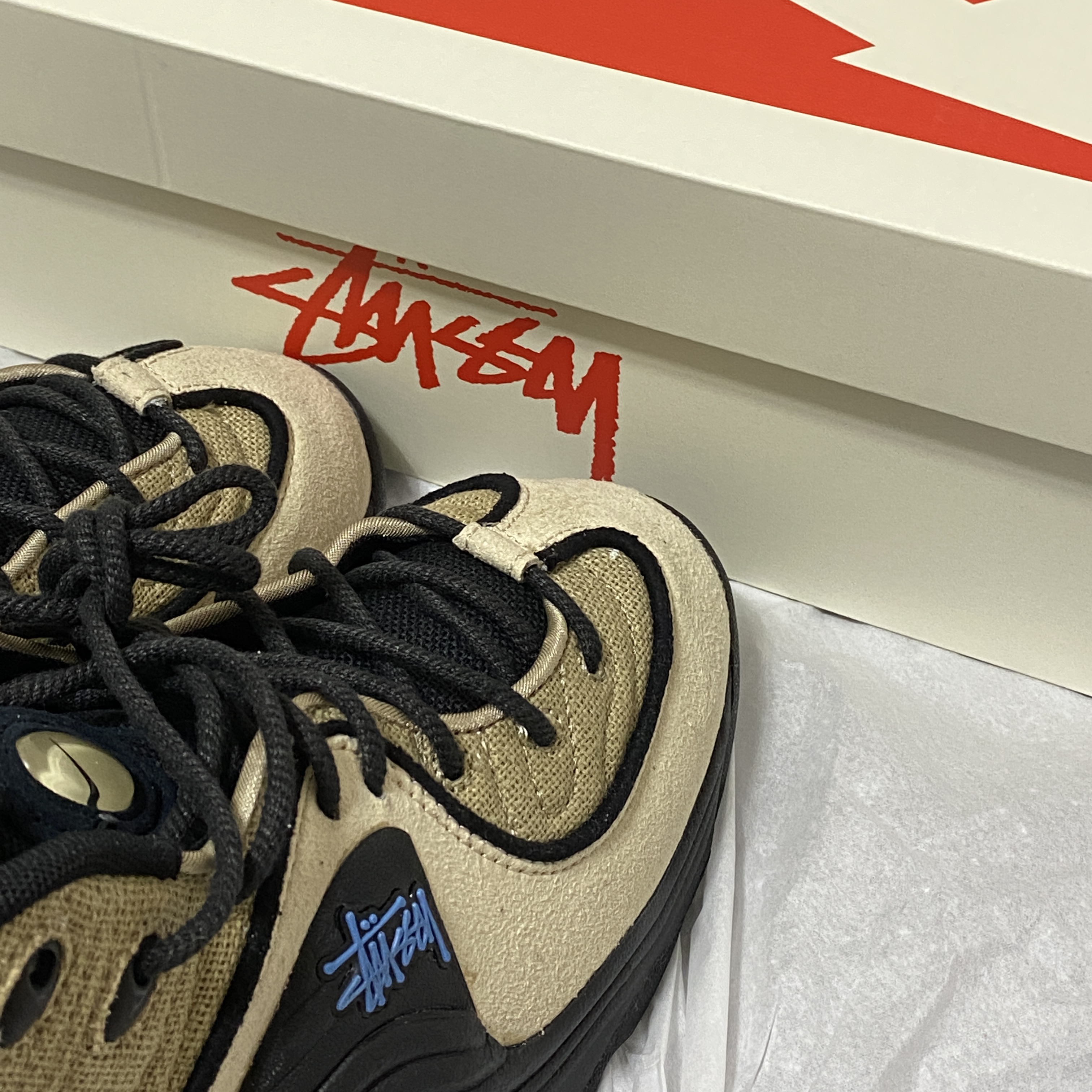 Nike x Stussy Air Penny II Rattan and Limestone 착용 스타일 - 2