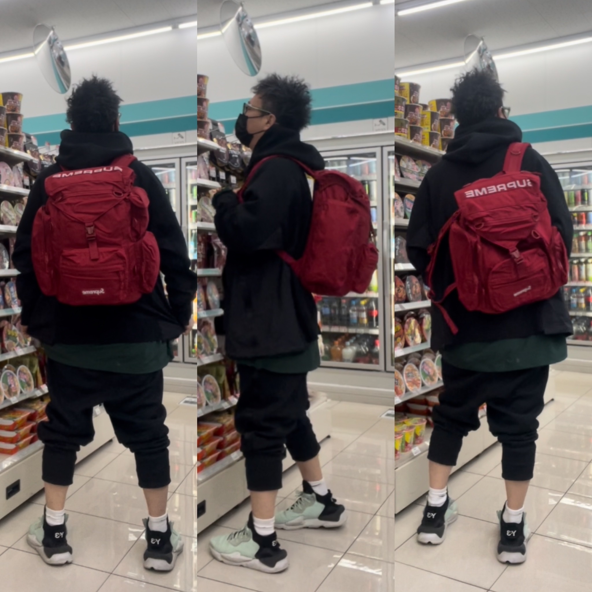 Supreme Field Backpack Red - 23SS 착용 스타일