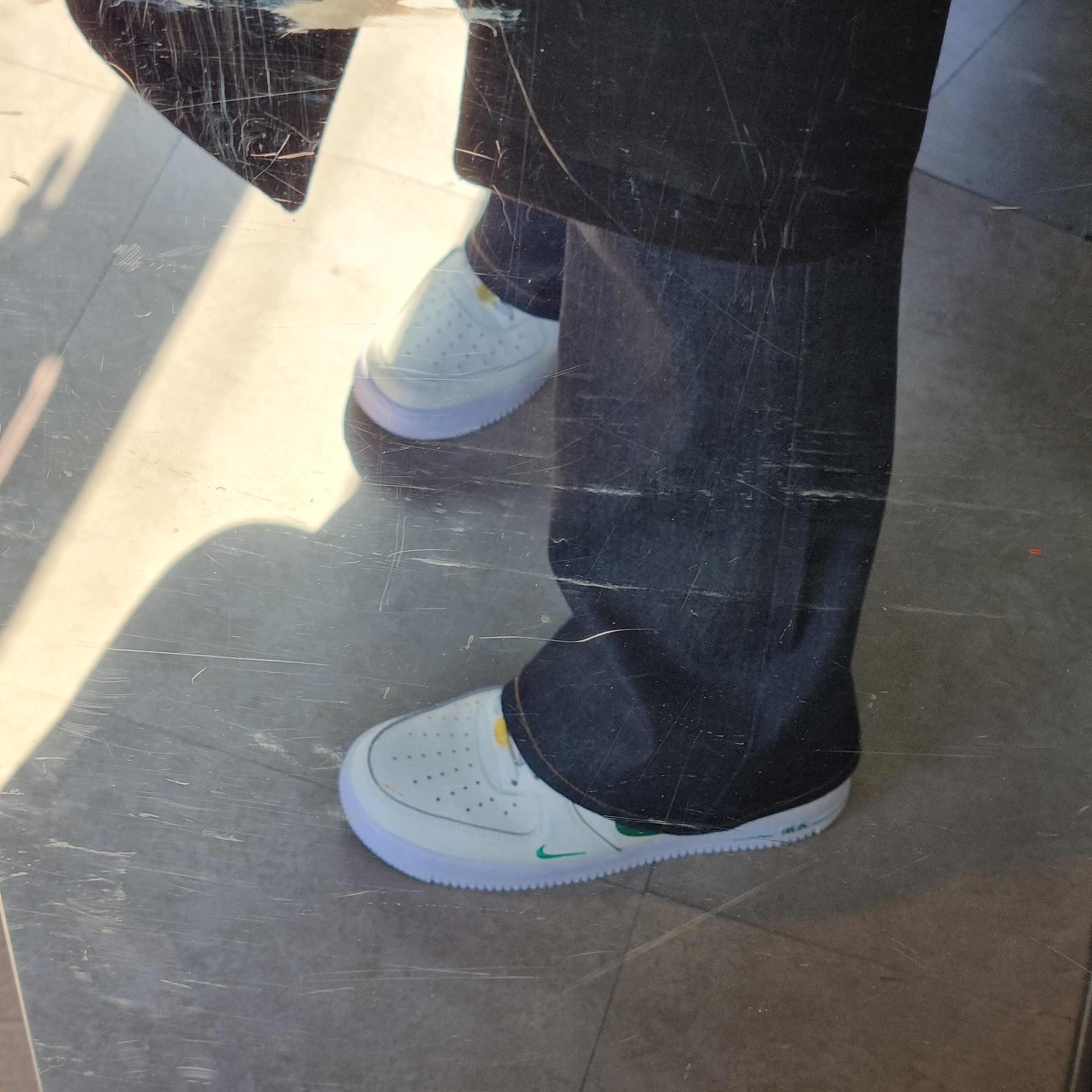 Nike Air Force 1 '07 LV8 40th Anniversary Join Forces Sail Malachite 착용 스타일