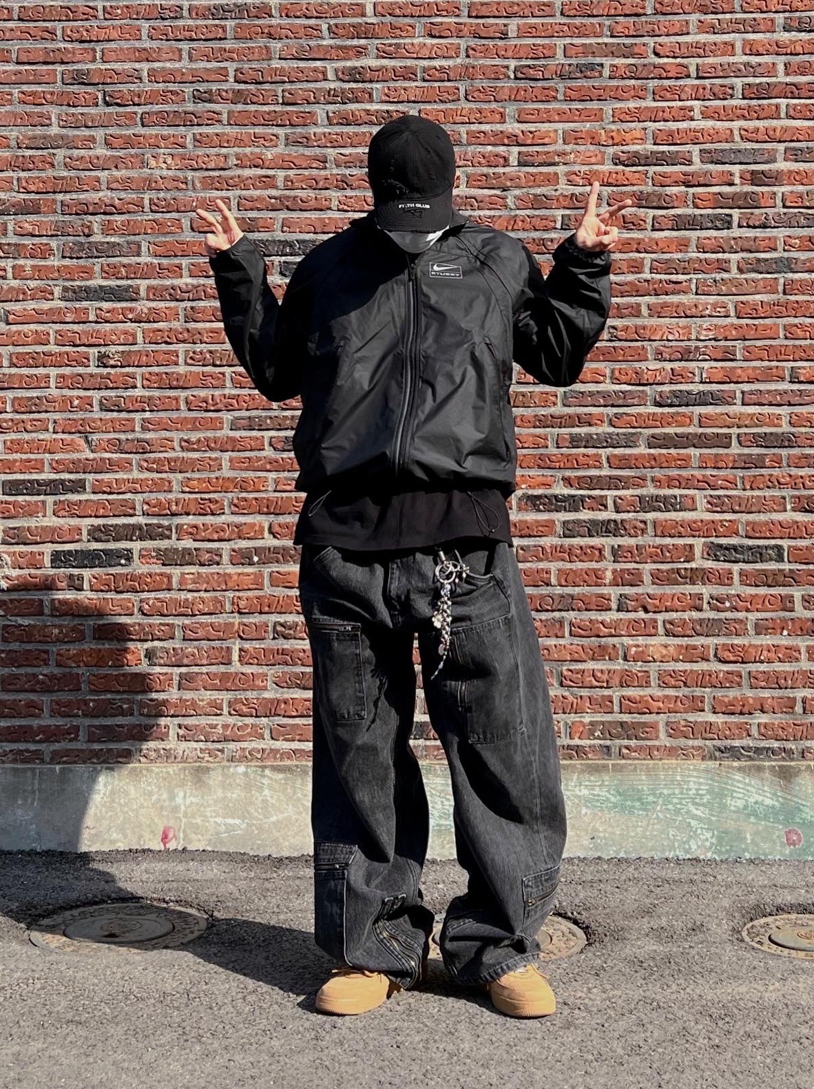 Nike x Stussy NRG FL Storm-Fit Jacket Black (DO5304-010), Nike x Supreme Air Force 1 Low Flax 착용 스타일 - 2