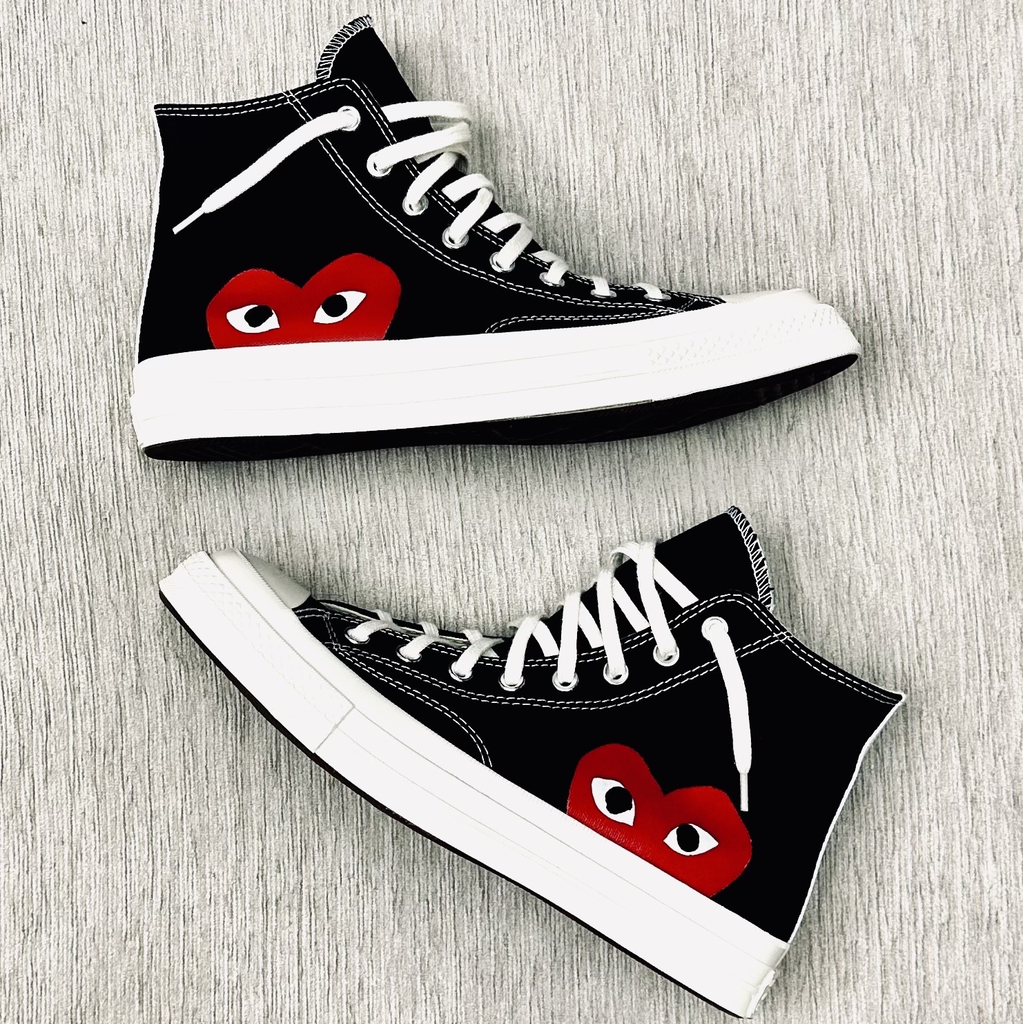 Converse x Play Comme des Garcons Chuck 70 Hi Black 착용 스타일