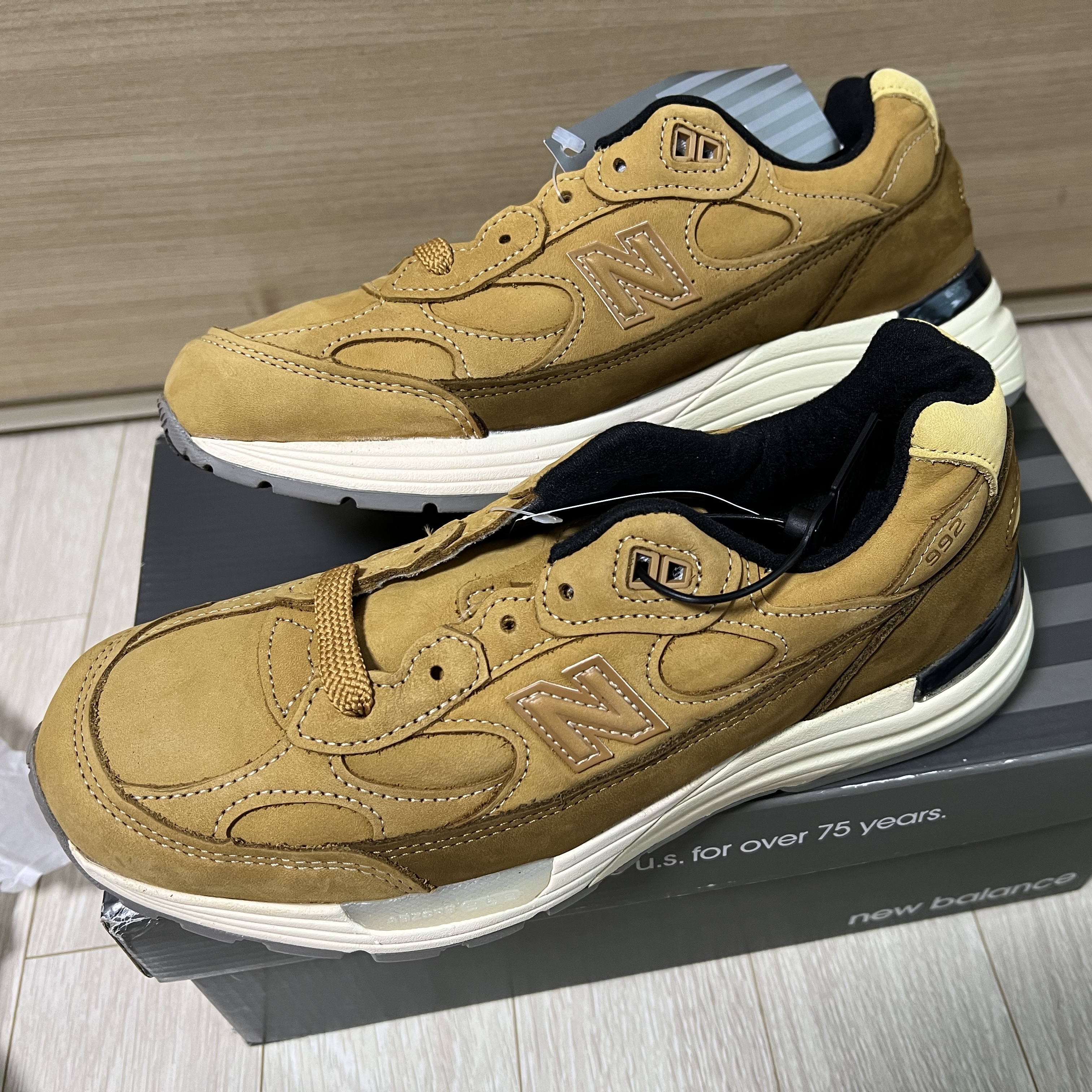 New Balance 992 Made in USA Brown 착용 스타일