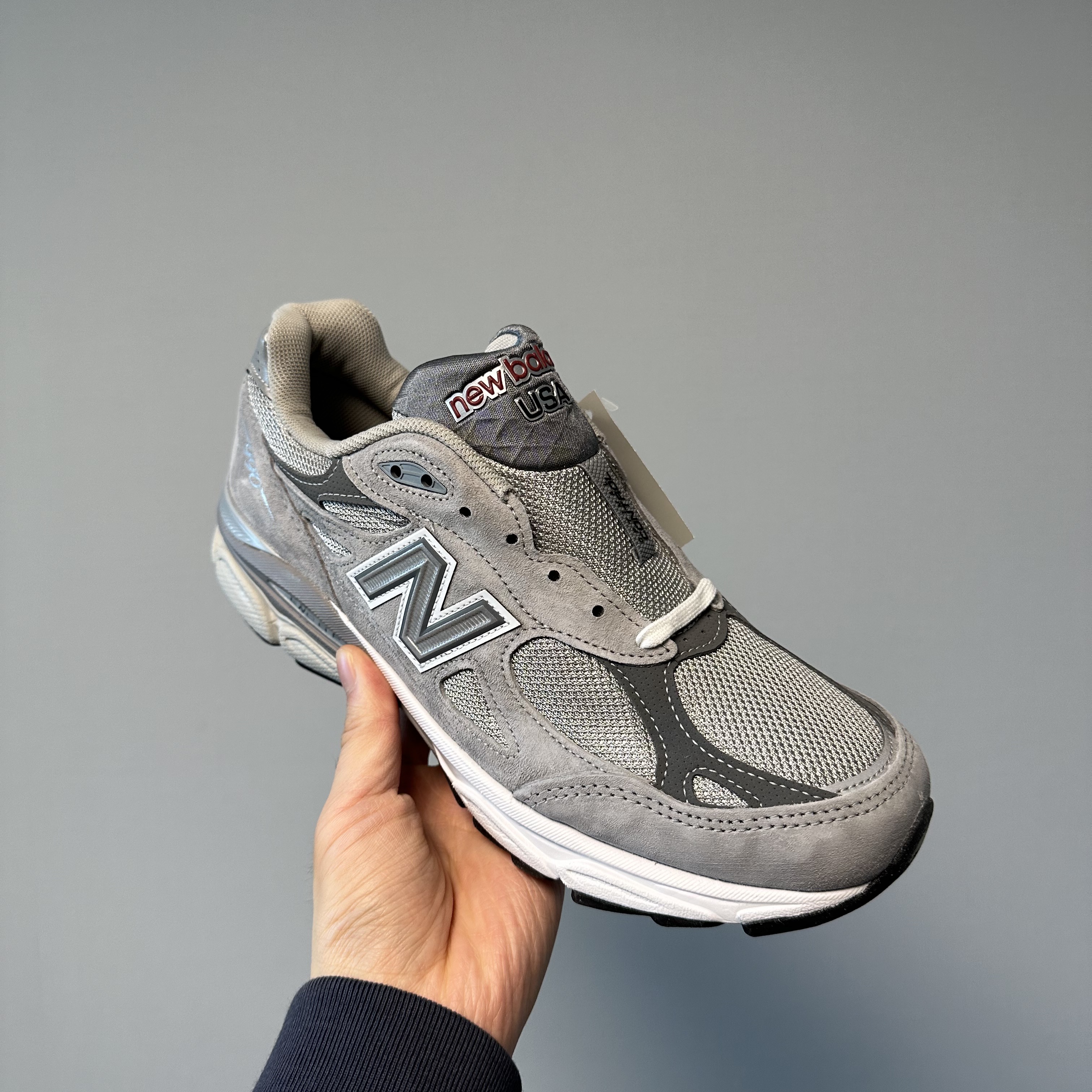 New Balance 990v3 Made in USA Grey - D Standard 착용 스타일 - 2