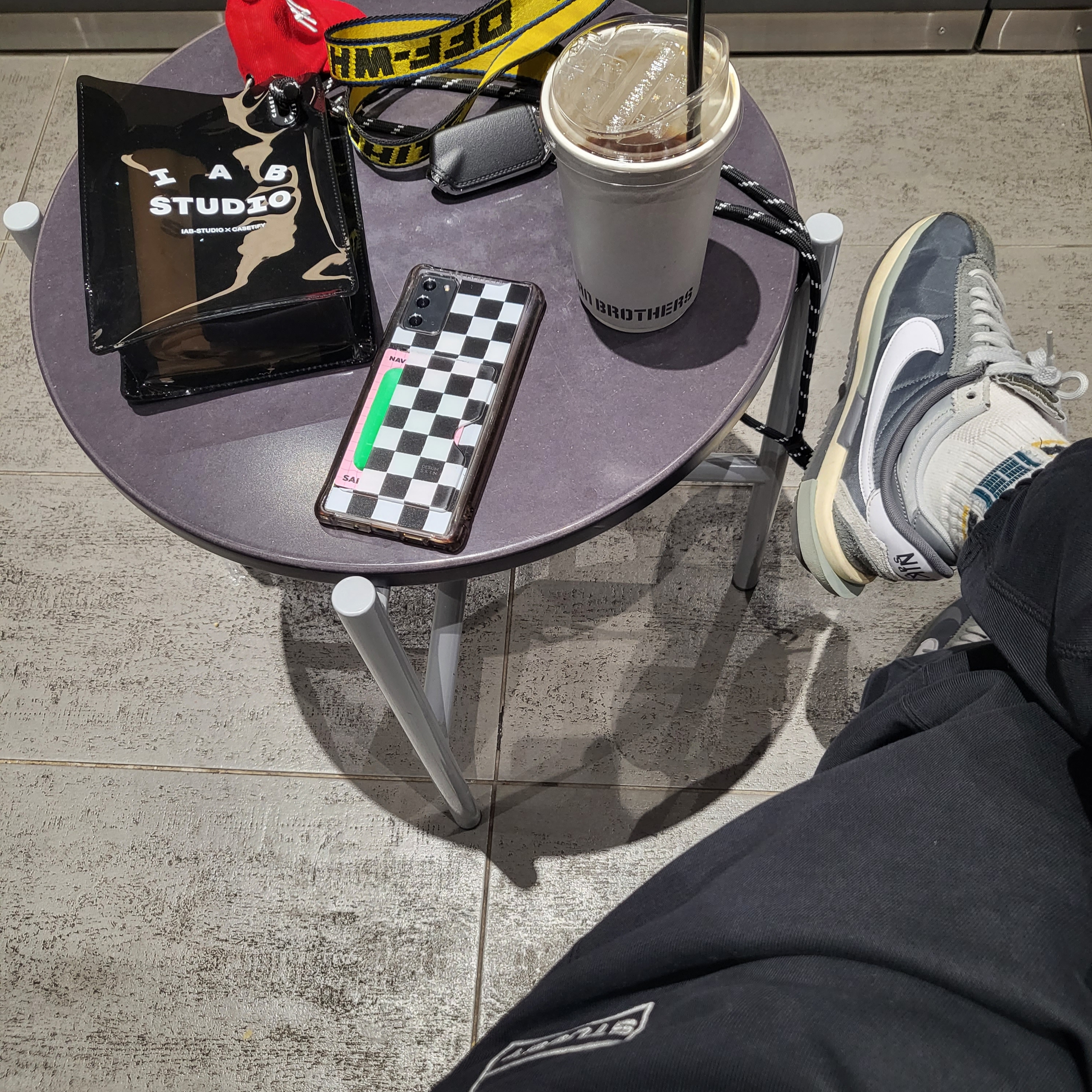 Nike x Stussy NRG Washed Fleece Pants Black (DO5296-010), Nike x Stussy NRG Washed Fleece Crewneck Black (DO5310-010) 착용 스타일 - 2