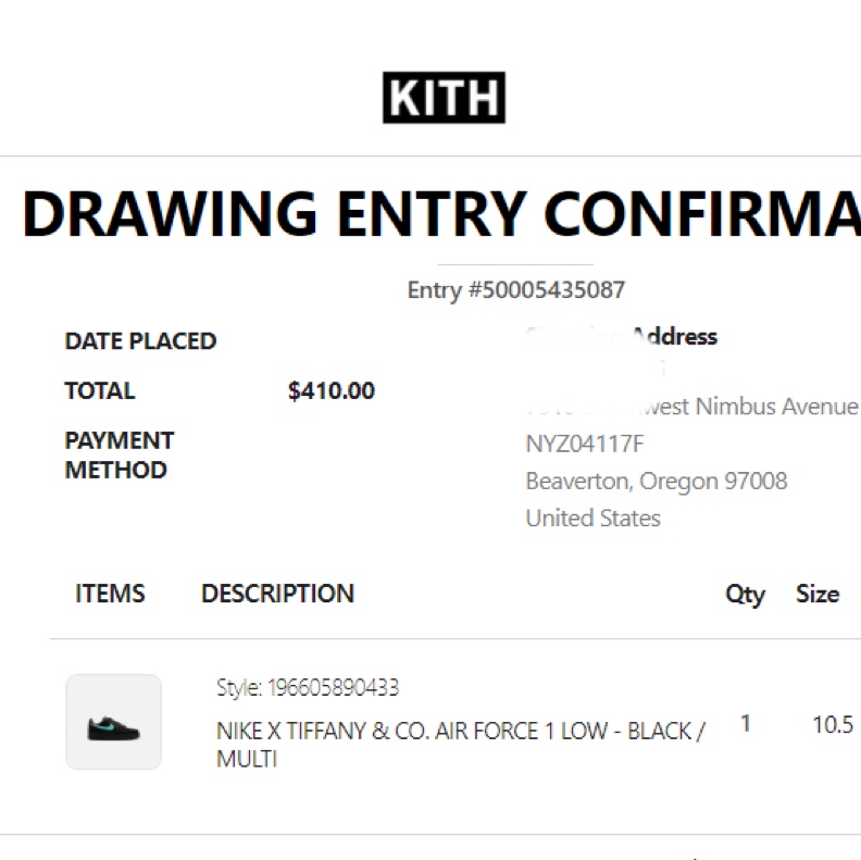 Nike x Tiffany & Co. Air Force 1 Low SP 1837 착용 스타일 - 5