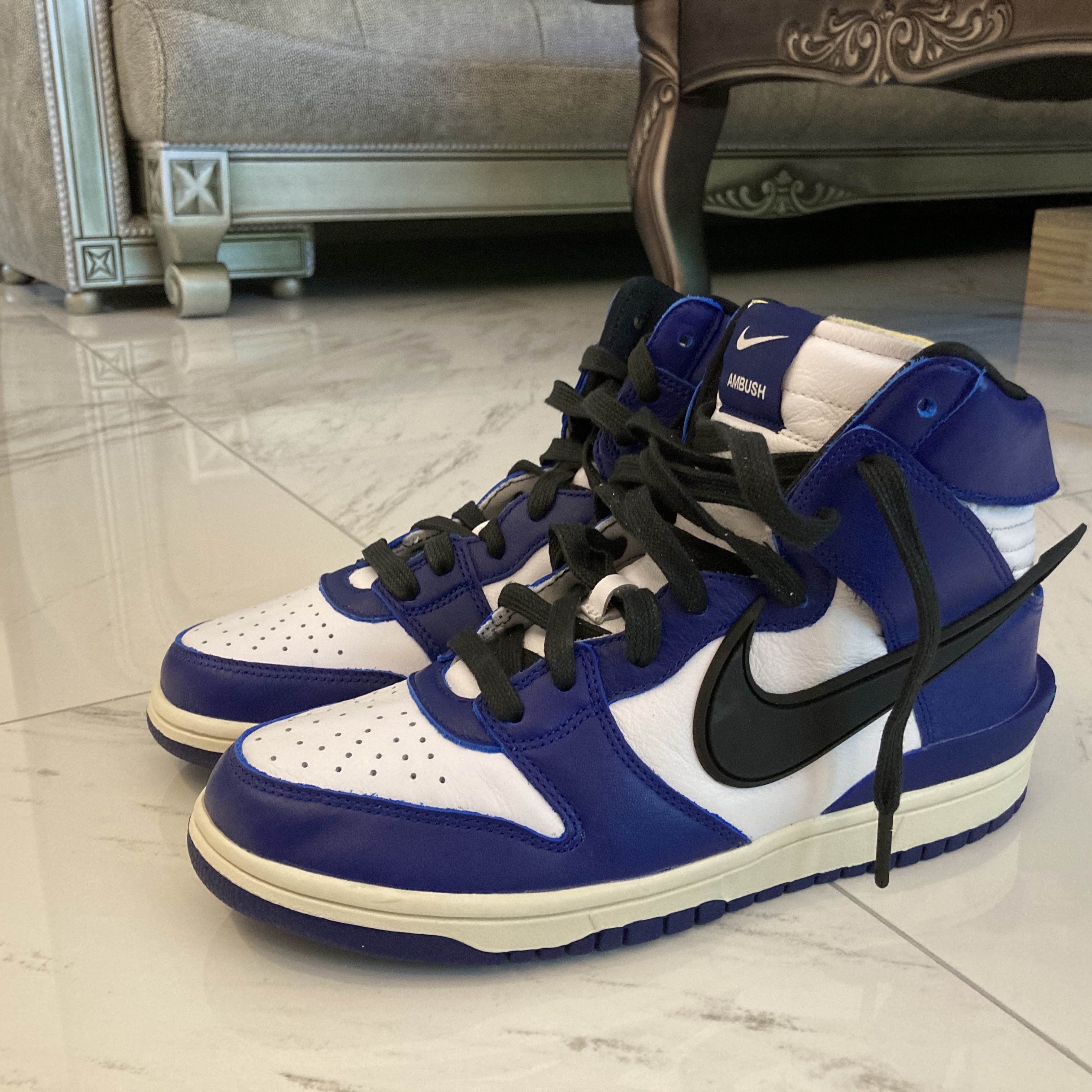 Nike x Ambush Dunk High Deep Royal Blue 착용 스타일 - 1