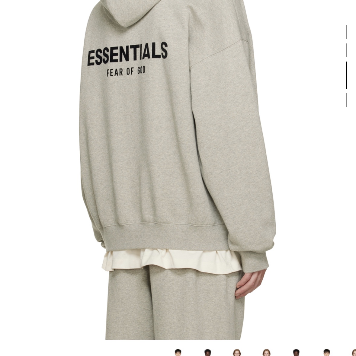 Essentials The Core Collection Hoodie Dark Oatmeal 착용 스타일 - 1