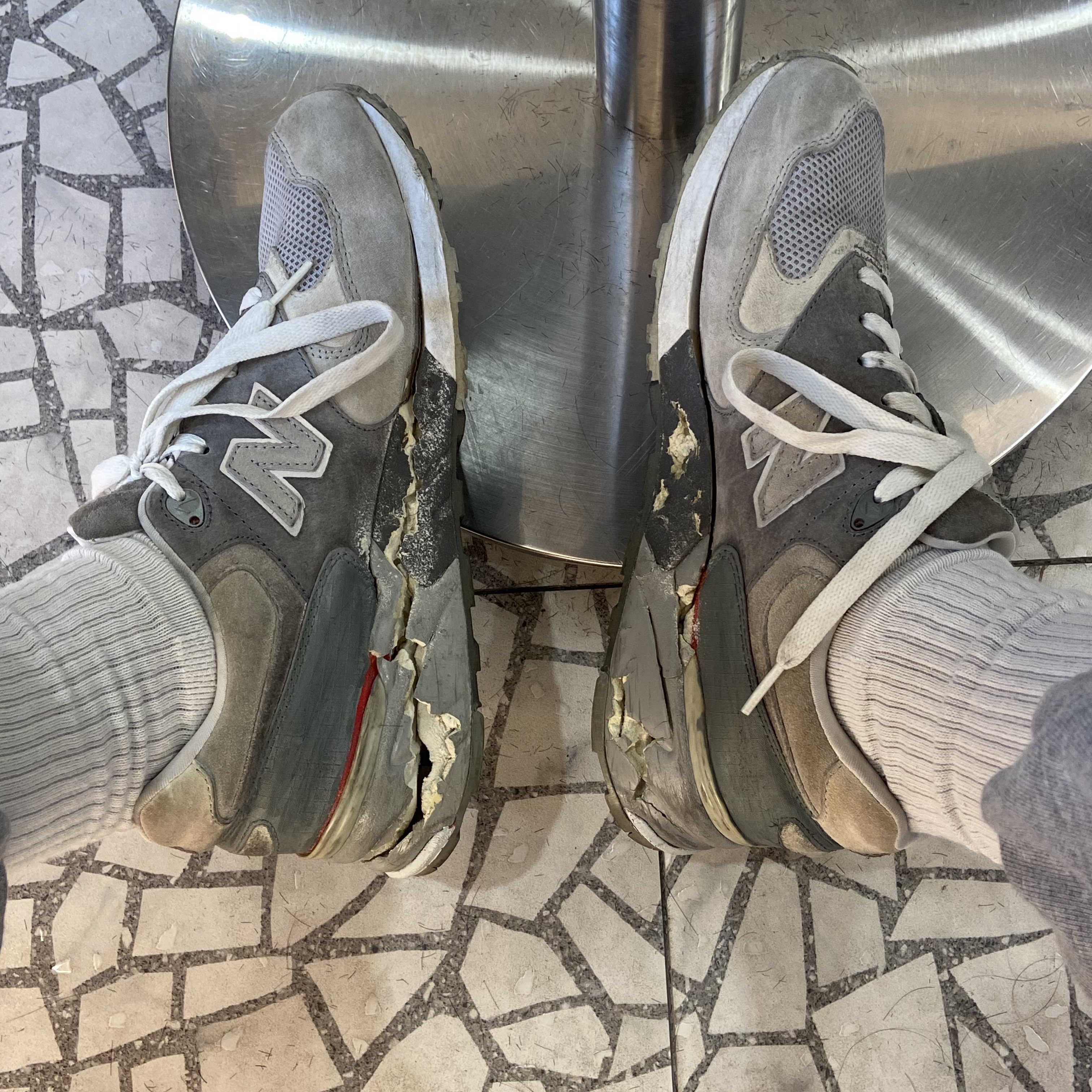 New Balance x Concepts 999 Made in USA Hyannis Red 착용 스타일