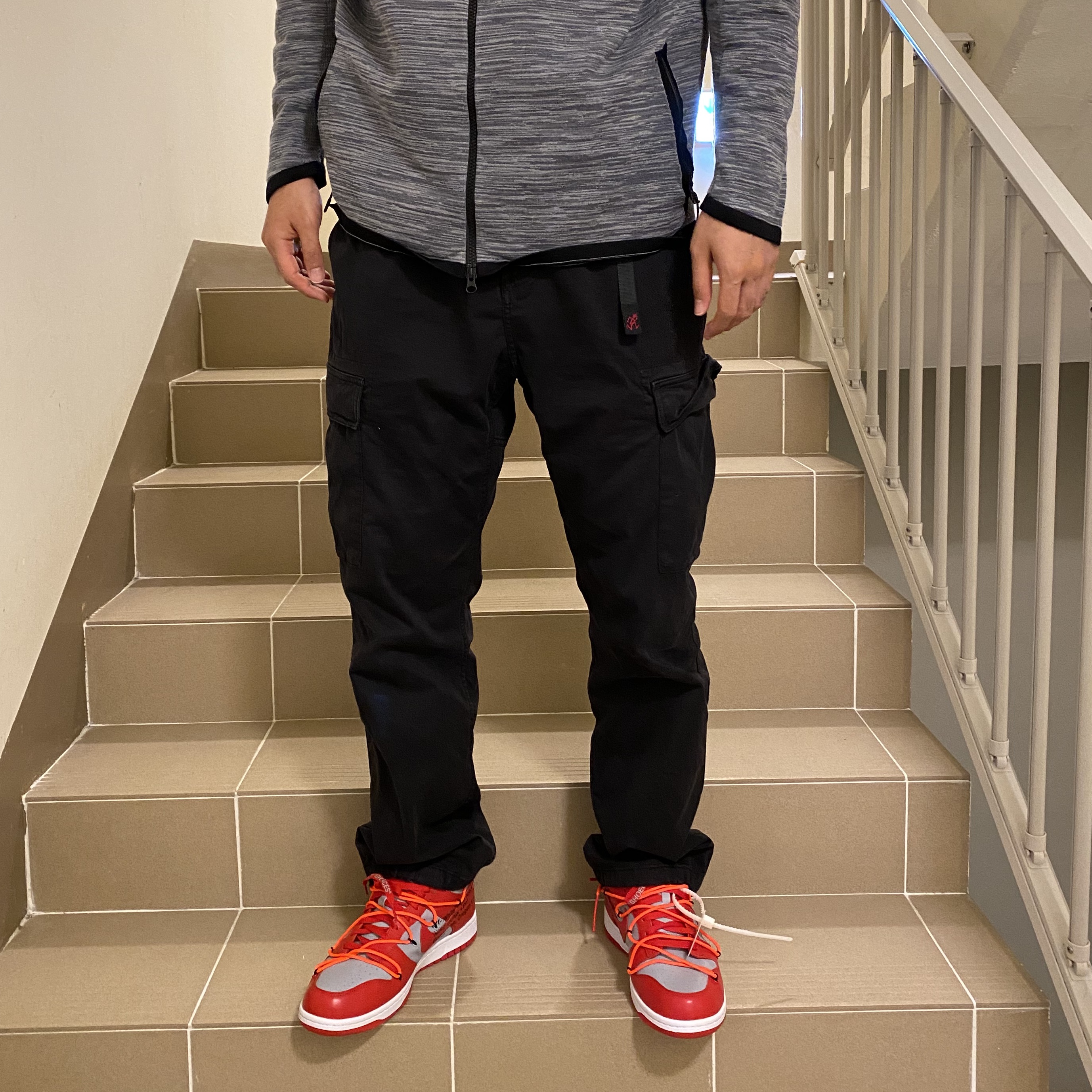 Nike x Off-White Dunk Low University Red 착용 스타일