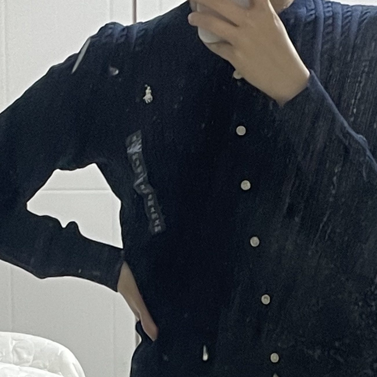 [30% 적립] Polo Ralph Lauren Children Mini Cable Cotton Cardigan Hunter Navy 착용 스타일