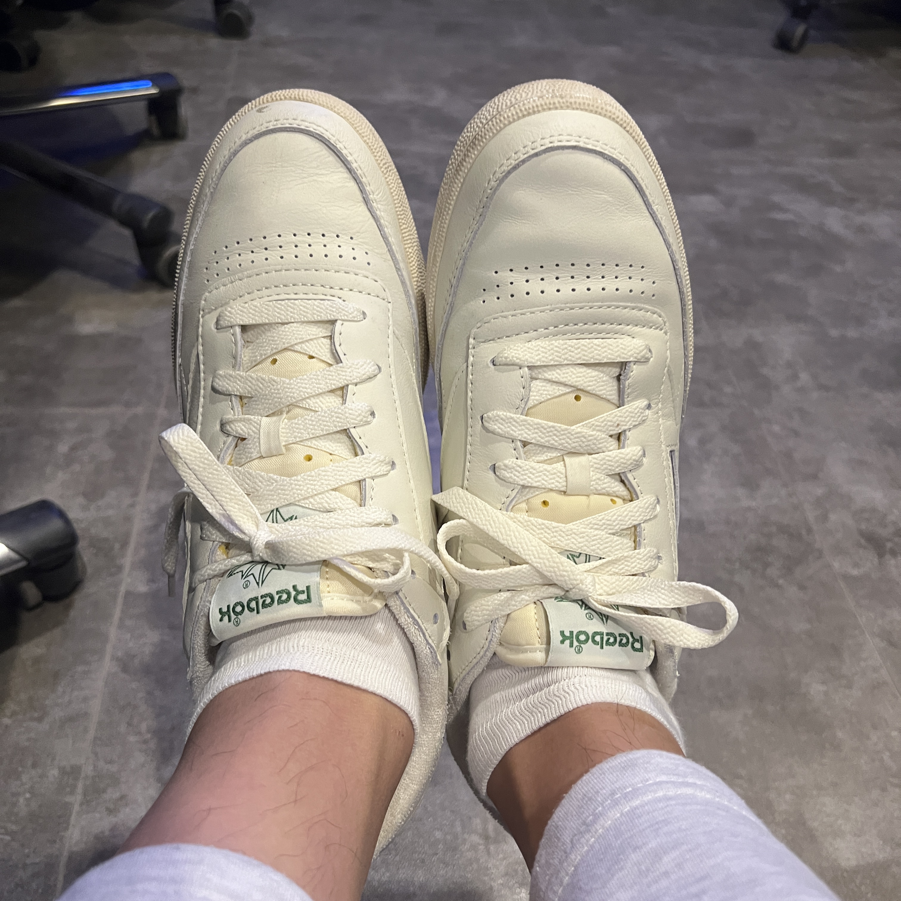 Reebok Club C 85 Vintage Chalk Green 착용 스타일