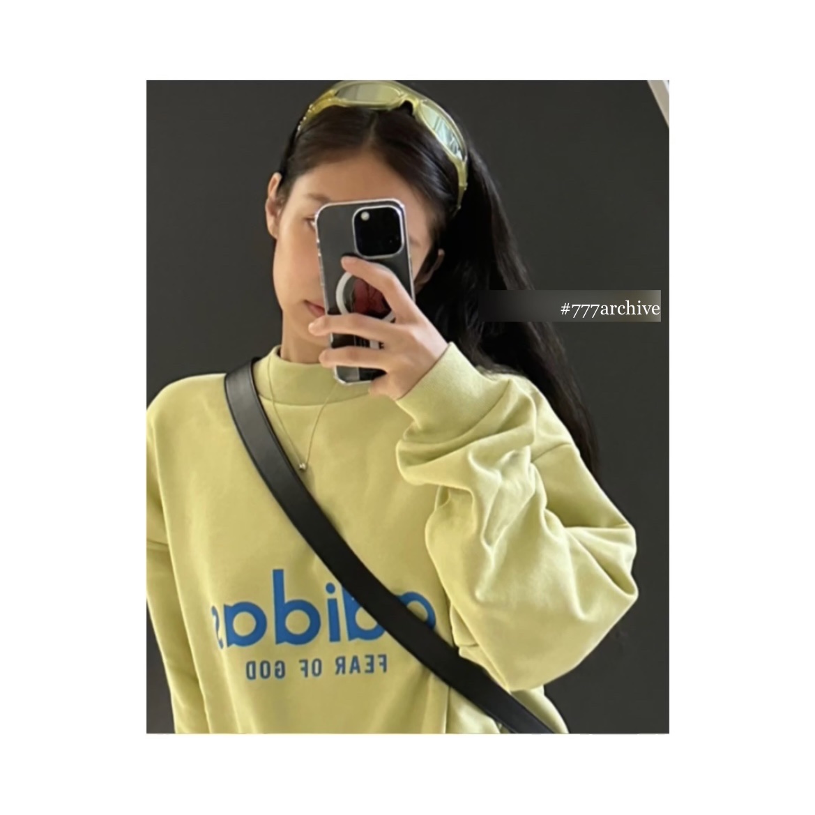 Gentle Monster x Maison Margiela MM003 Yellow Blue Mirror 착용 스타일 - 2