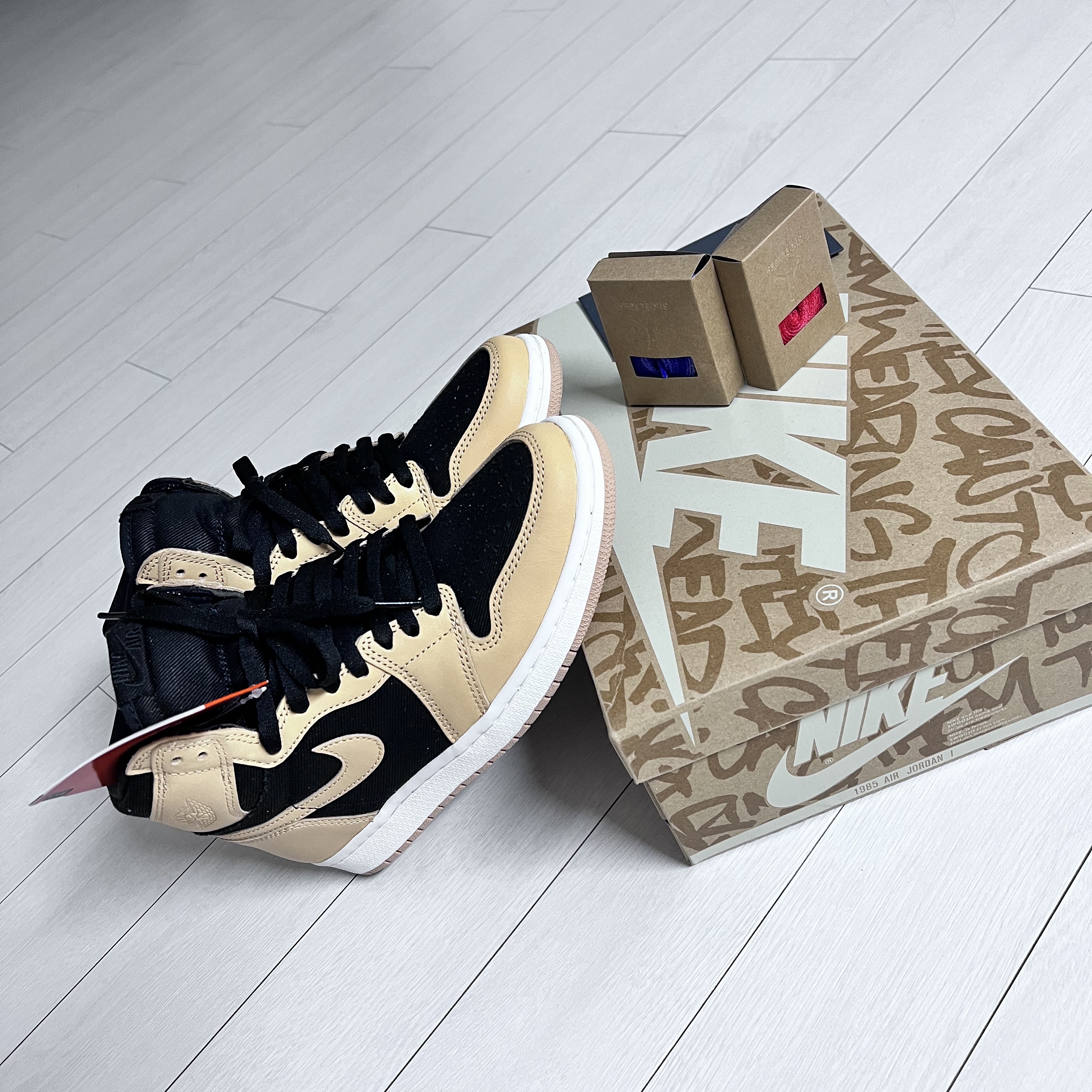 Jordan 1 Retro High OG Vachetta Tan 착용 스타일 - 1