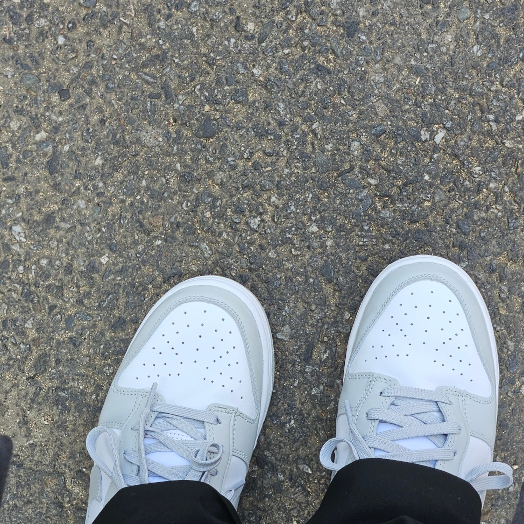 Nike Dunk Low Retro Grey Fog 착용 스타일 - 1