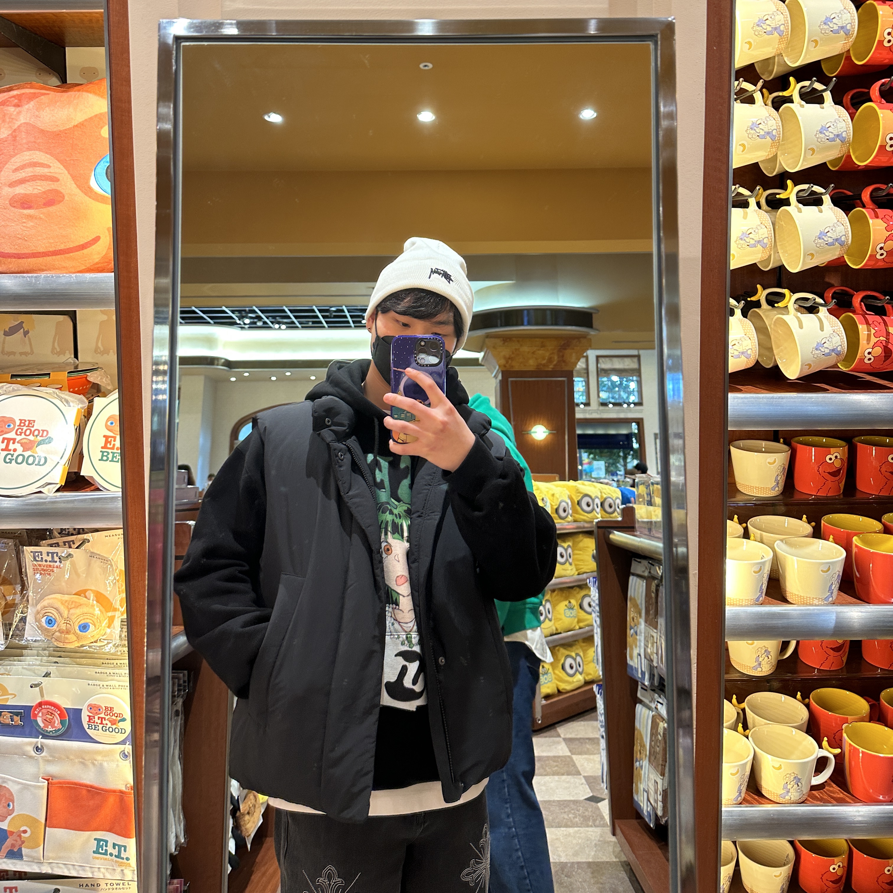 Nike x Stussy NRG Cuffed Beanie Summit White 착용 스타일 - 1