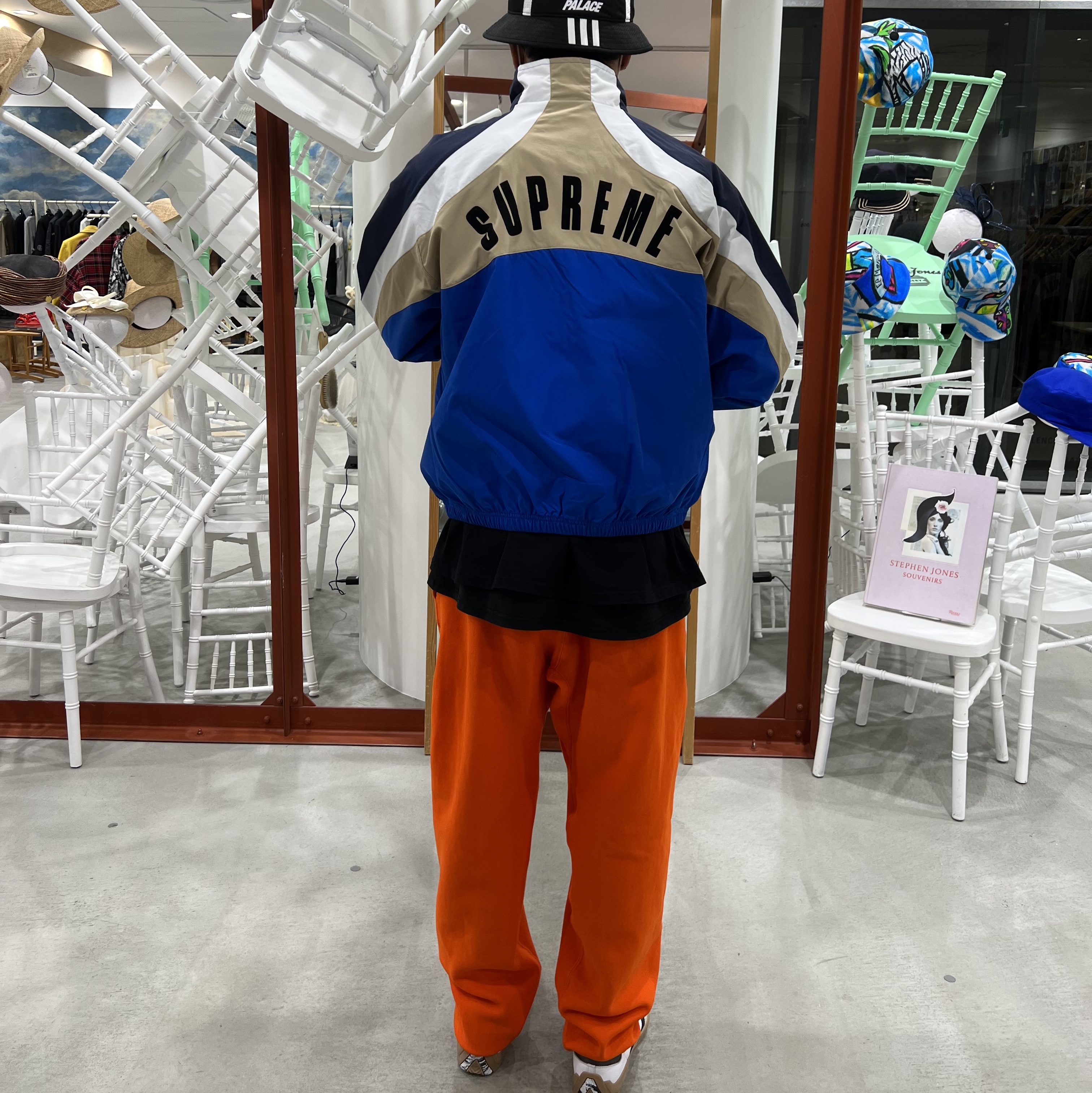 Supreme x Umbro Track Jacket Blue - 23SS, Adidas x Palace Samba White Black 착용 스타일