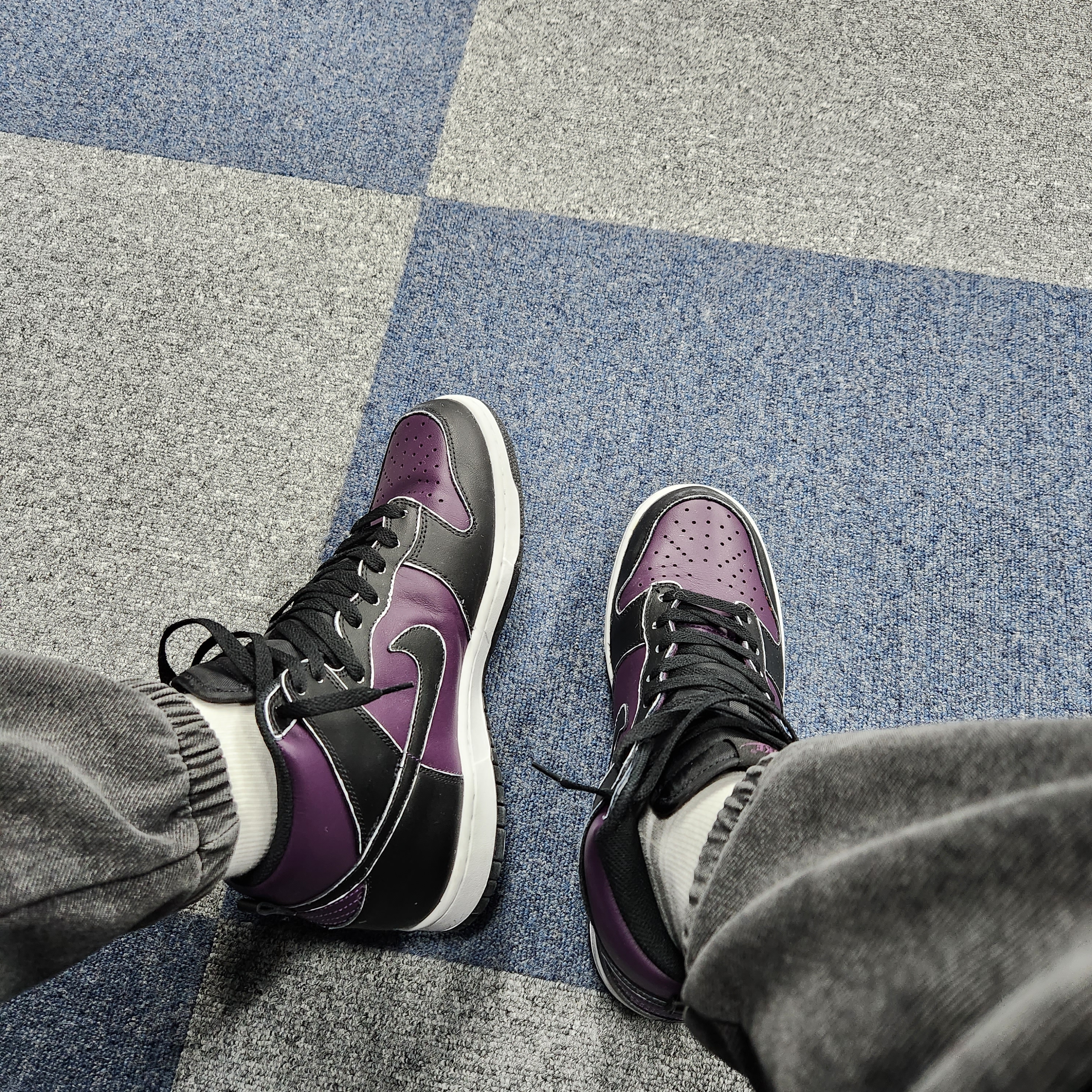 Nike x Fragment Dunk High Black 착용 스타일