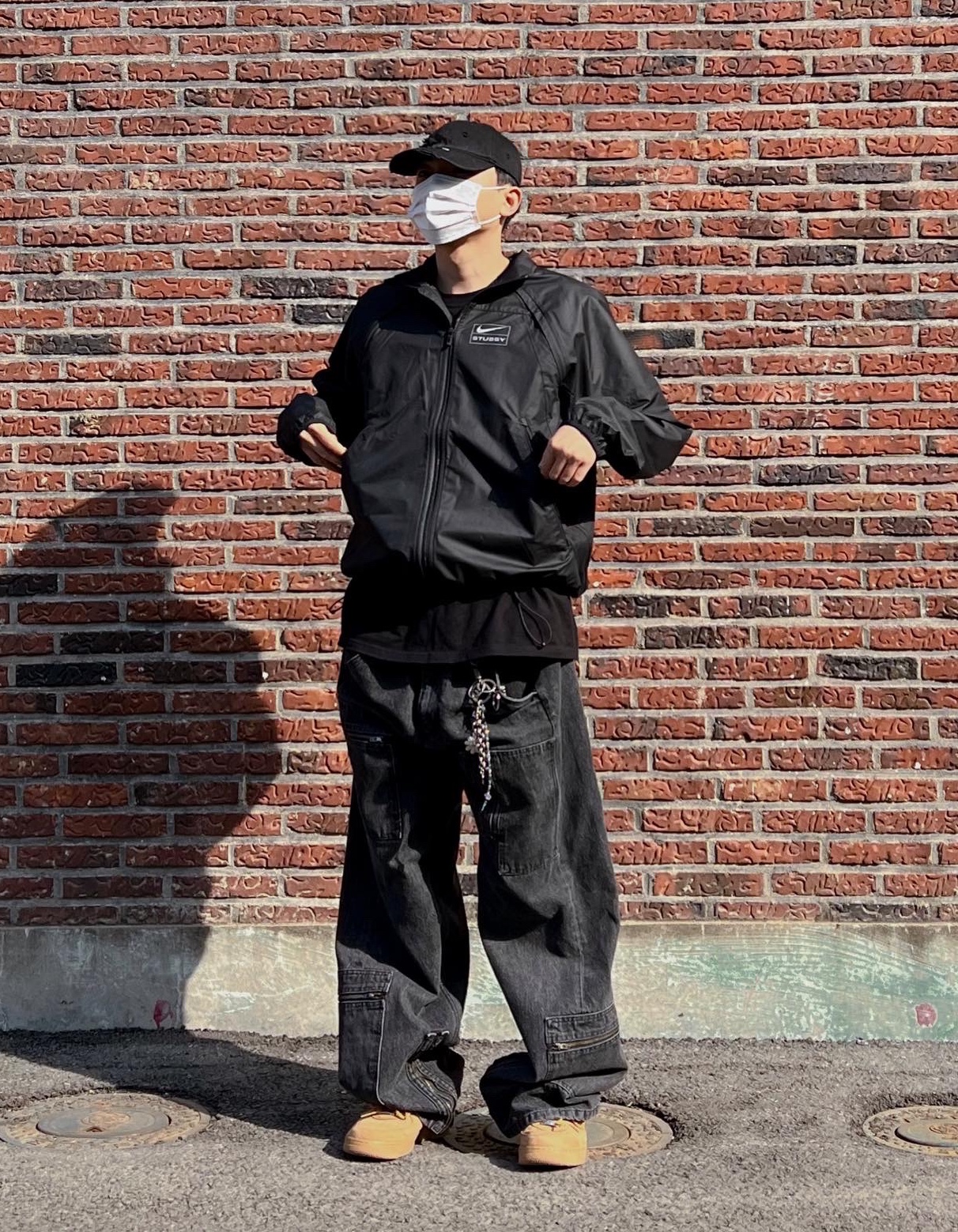 Nike x Stussy NRG FL Storm-Fit Jacket Black (DO5304-010), Nike x Supreme Air Force 1 Low Flax 착용 스타일 - 1
