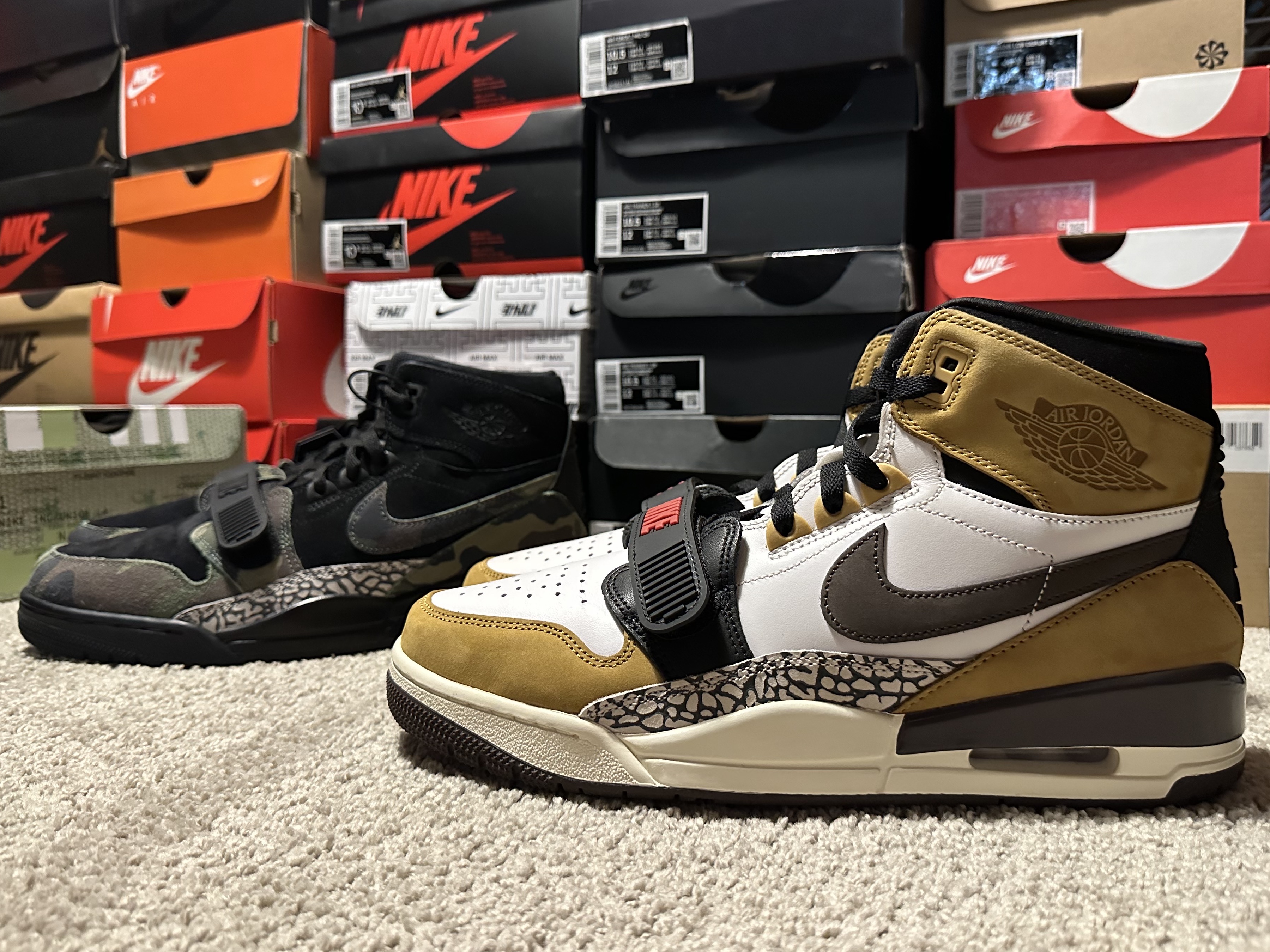 Jordan Legacy 312 Rookie of the Year, Jordan Legacy 312 Black Camo Green 착용 스타일 - 1