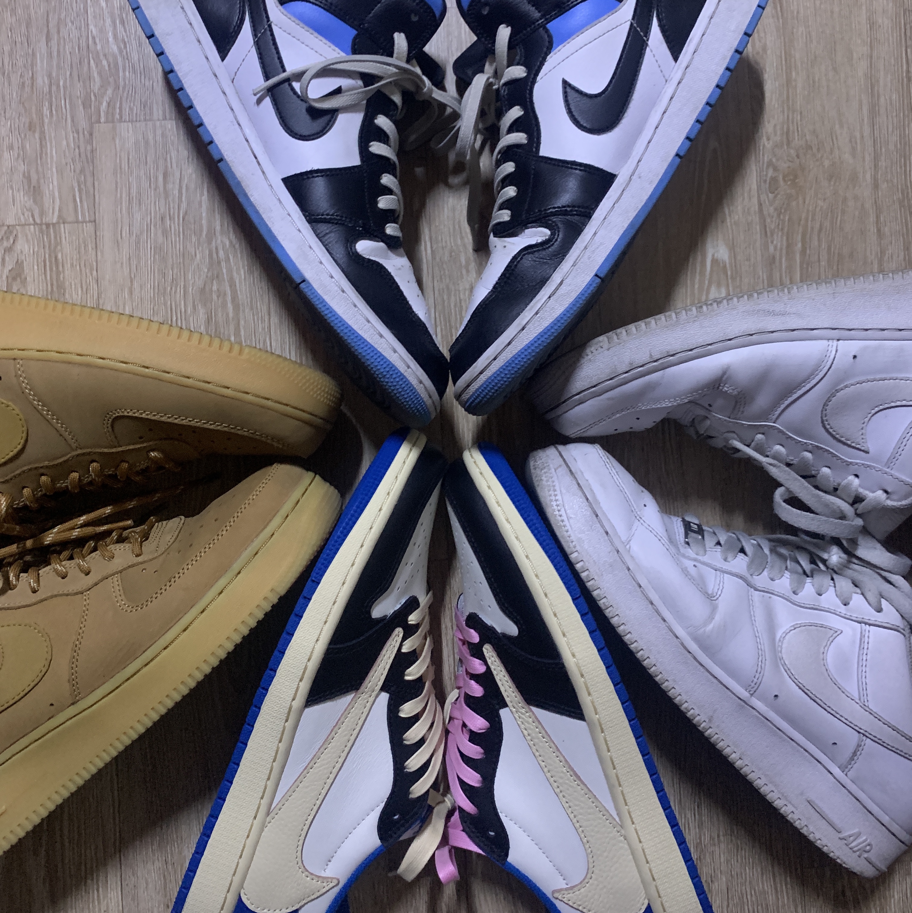 Nike Air Force 1 '07 WB Flax, Nike Air Force 1 '07 Low White 착용 스타일