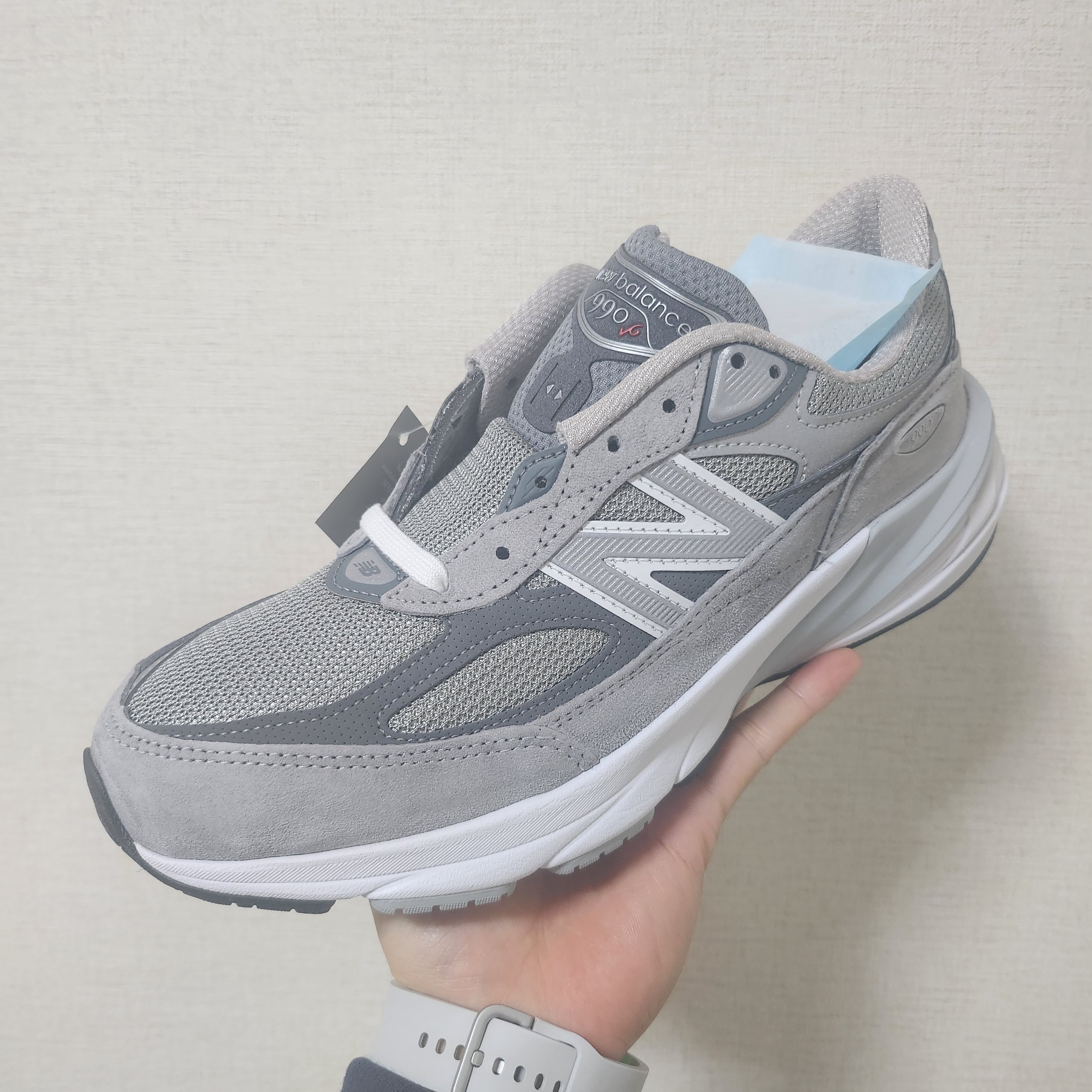 New Balance 990v6 Made in USA Grey - D Standard 착용 스타일 - 1