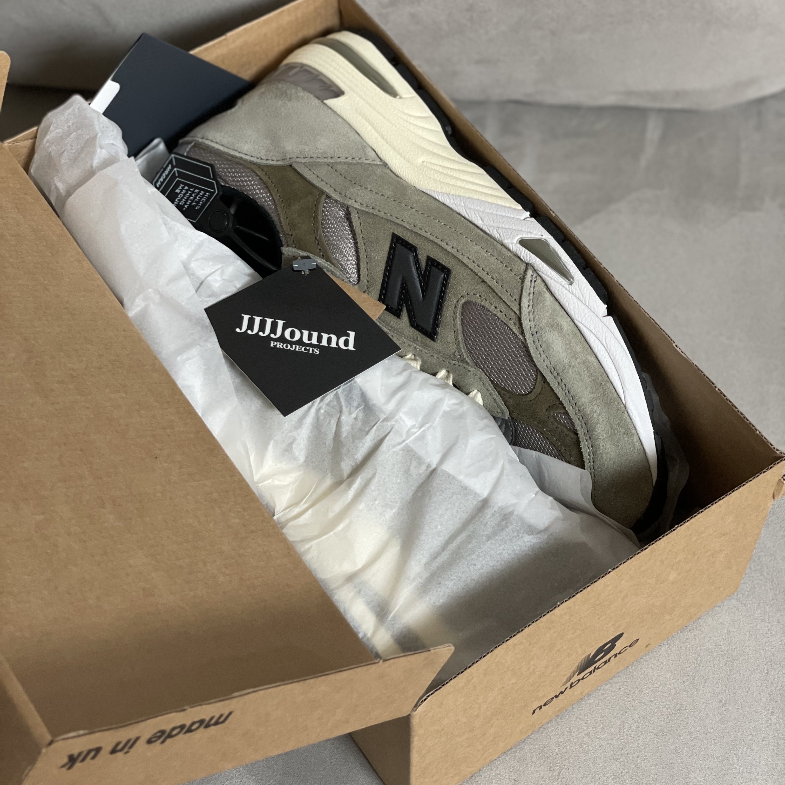 New Balance x JJJJound 991 Made in UK Grey 착용 스타일 - 1