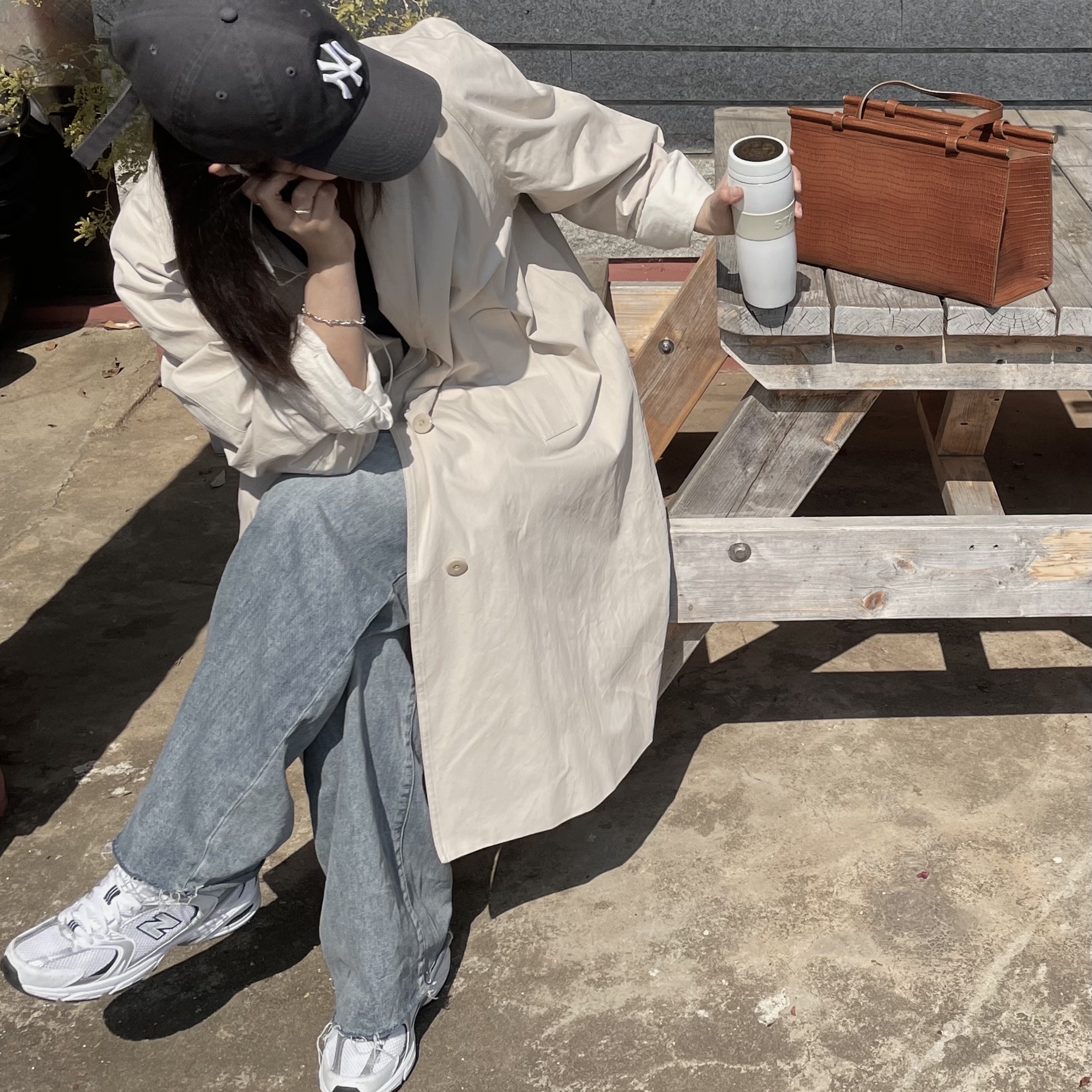 New Balance 530 White 착용 스타일 - 1