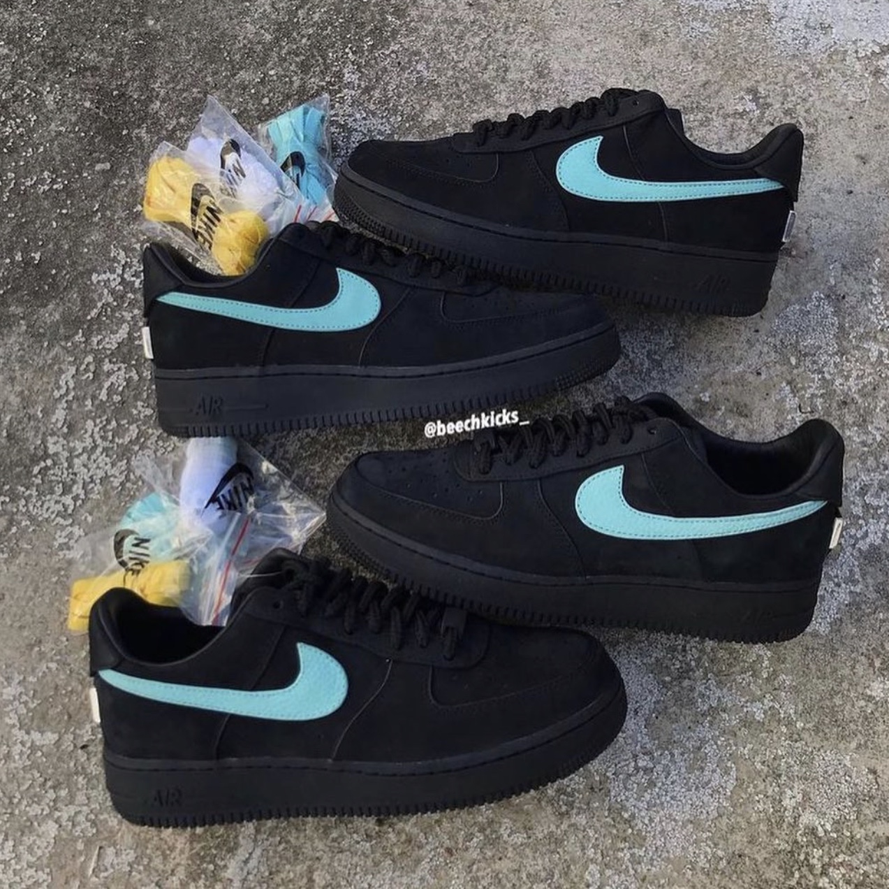 Nike x Tiffany & Co. Air Force 1 Low SP 1837 착용 스타일 - 1